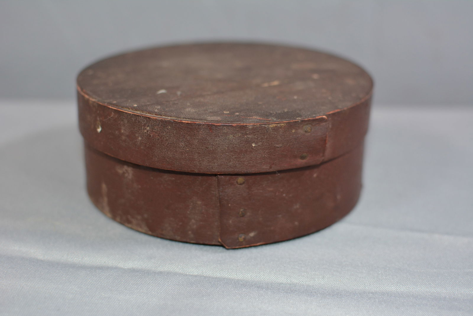 Early Pantry Box, red paint, interior was wallpaper lined at one time, 12"x6": Early Pantry Box, red paint, interior was wallpaper lined at one time, 12"x6"