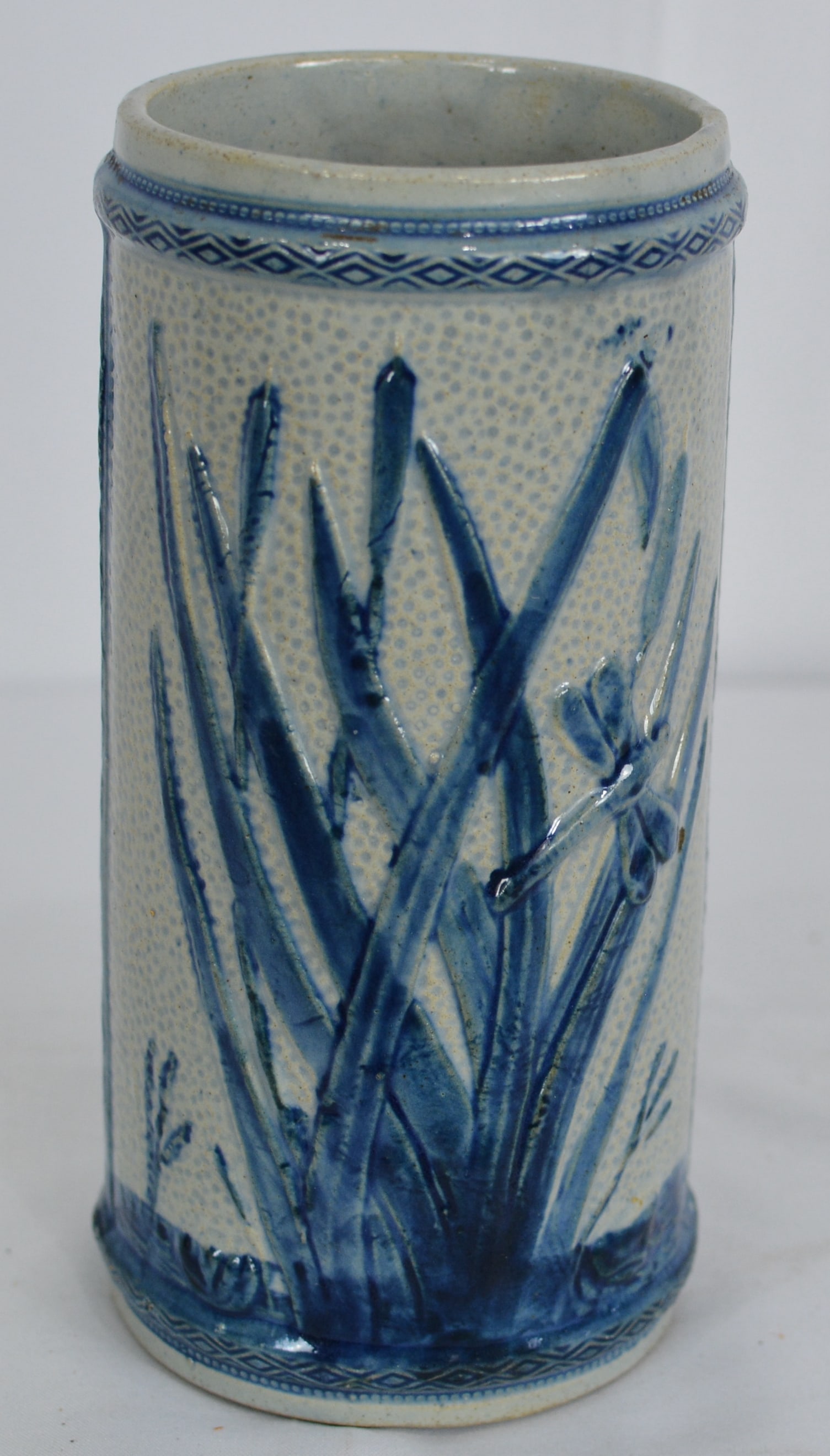 Old Sleepy Eye Vase, salt glazed stoneware vase, 3"x9": Old Sleepy Eye Vase, salt glazed stoneware vase, 3"x9"