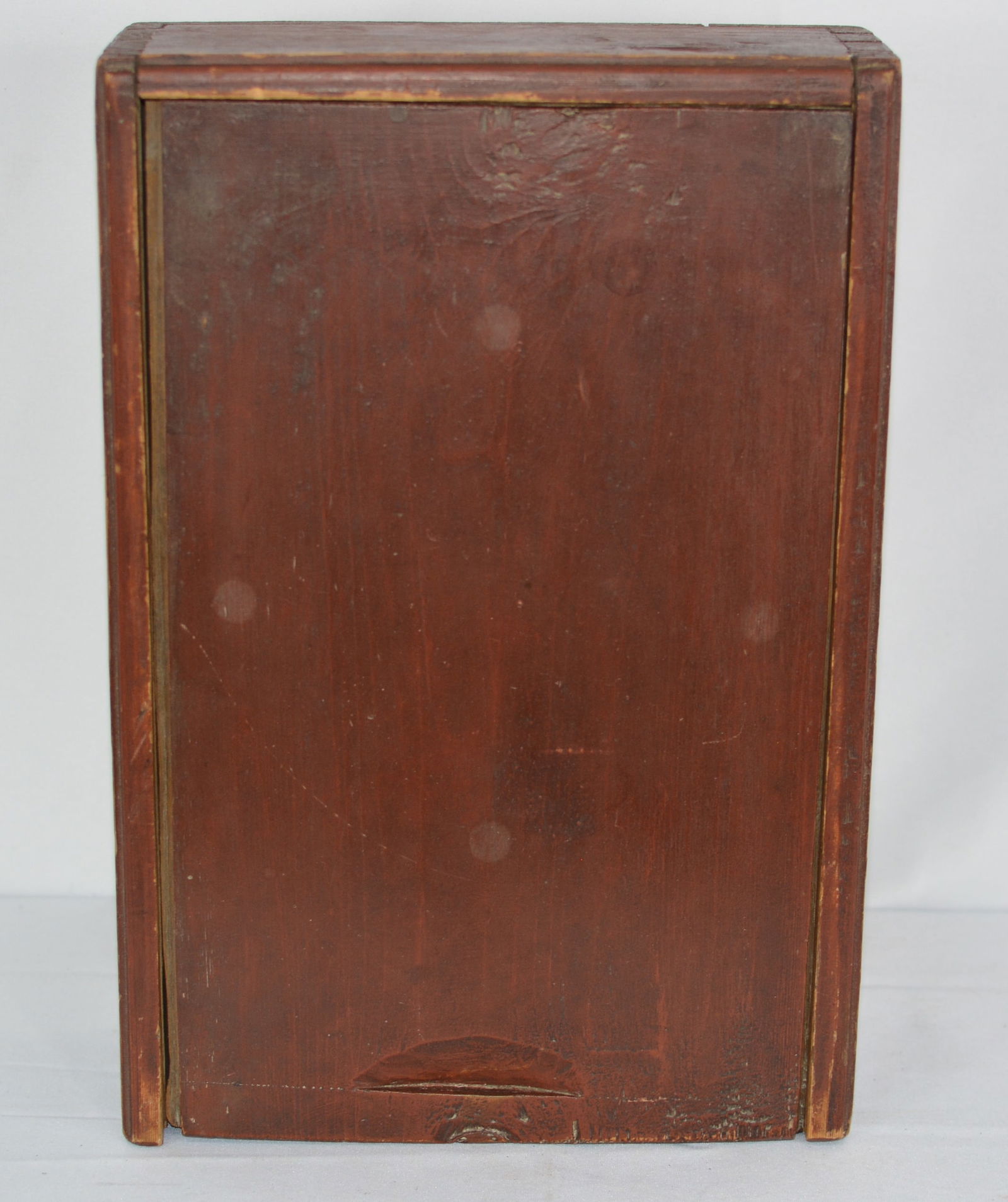 Slide Top Candle Box, dovetailed, red paint, 12"X16" (1 of 5)