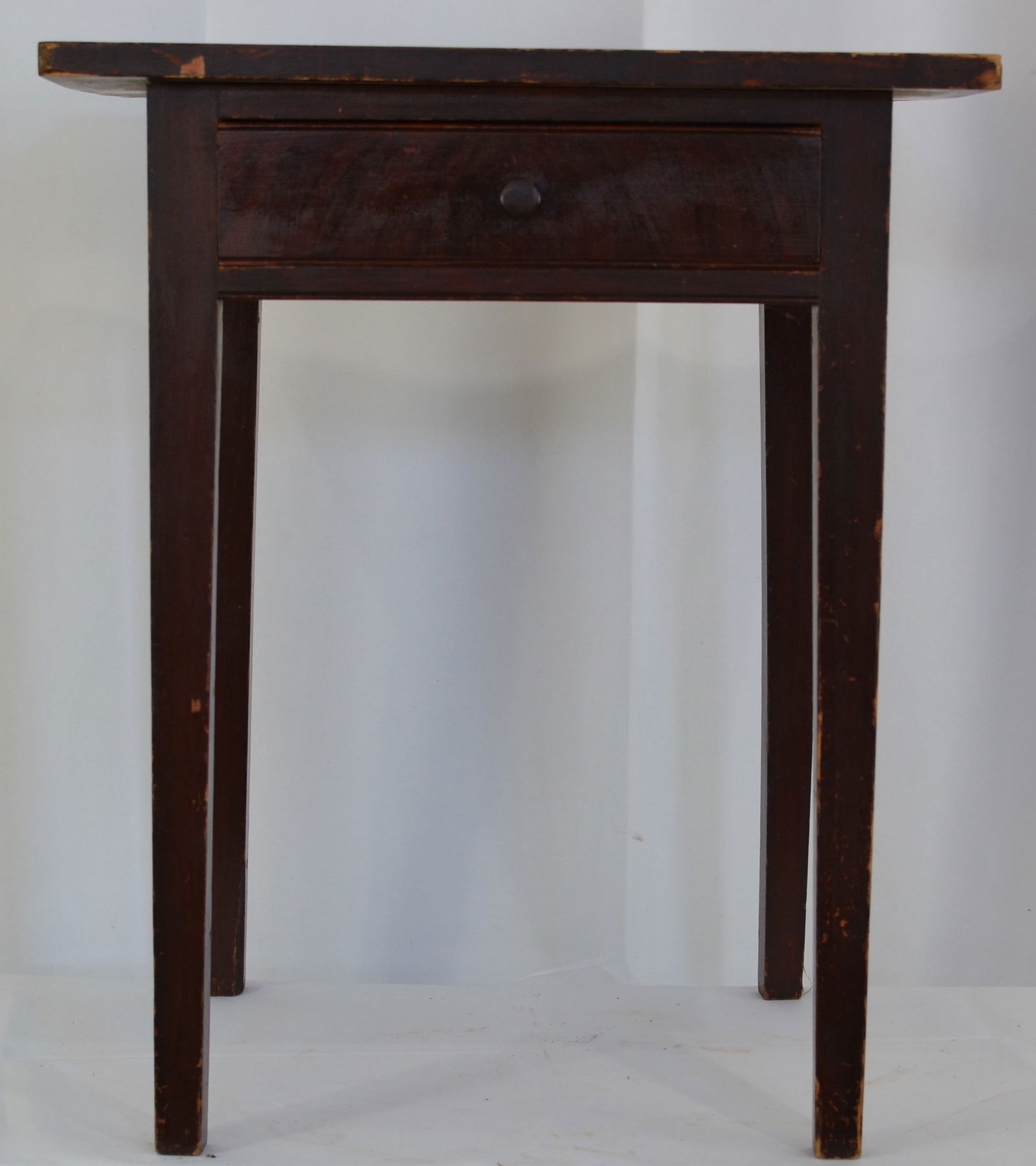 One drawer stand grain painted with tapered legs, 24"W x 29"T x 28"D (1 of 5)