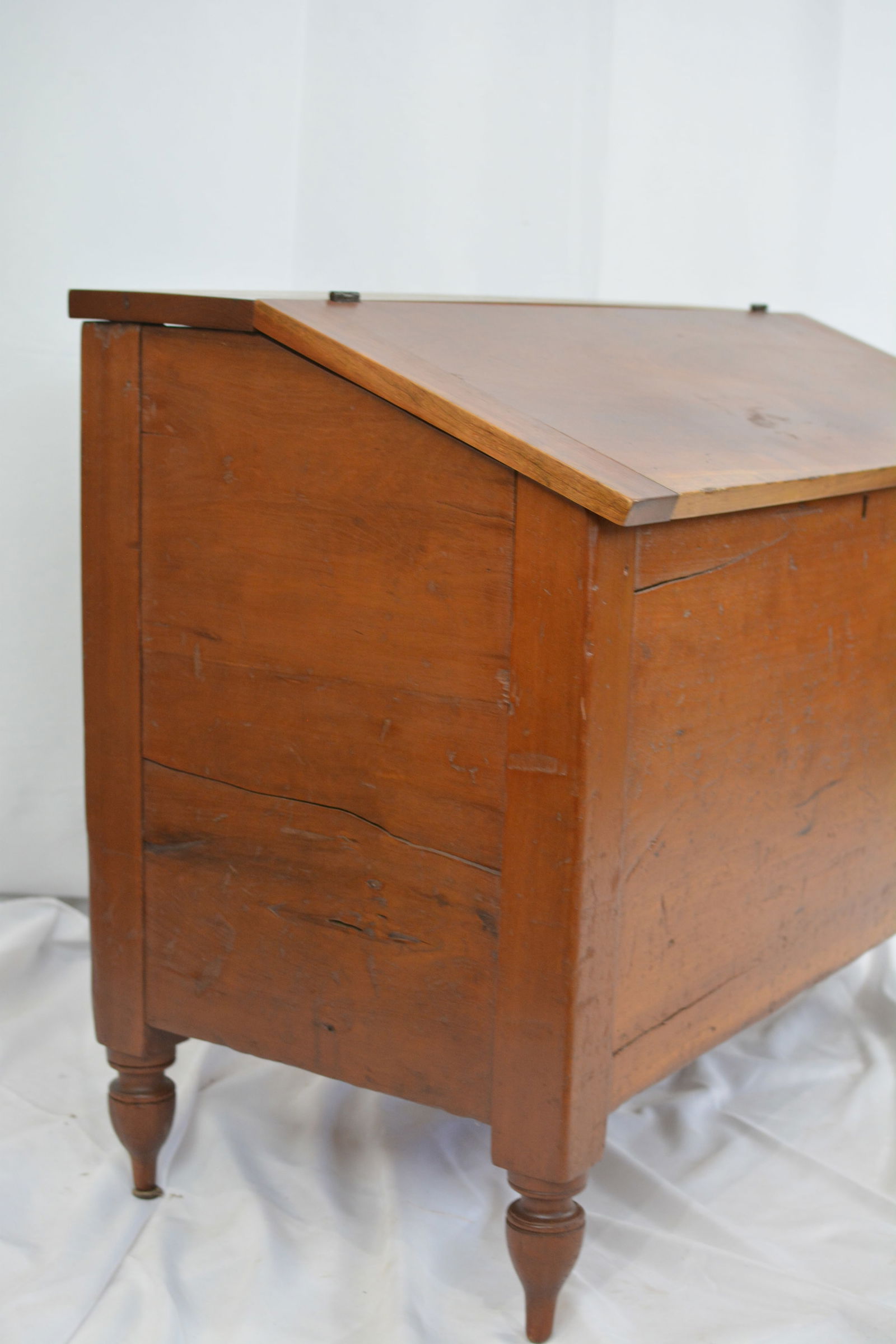 Cherry slant front sugar chest - 3