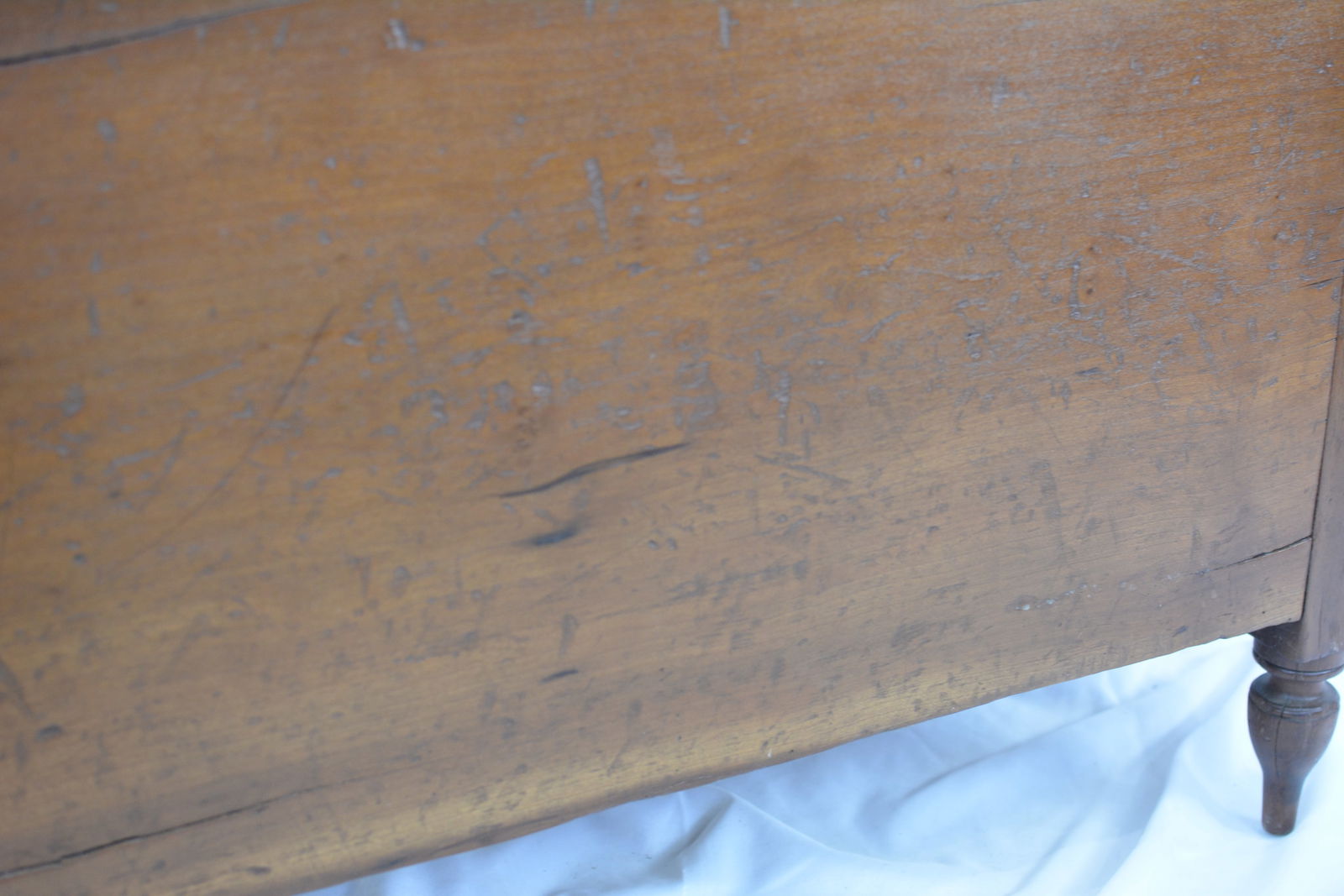 Cherry slant front sugar chest - 5