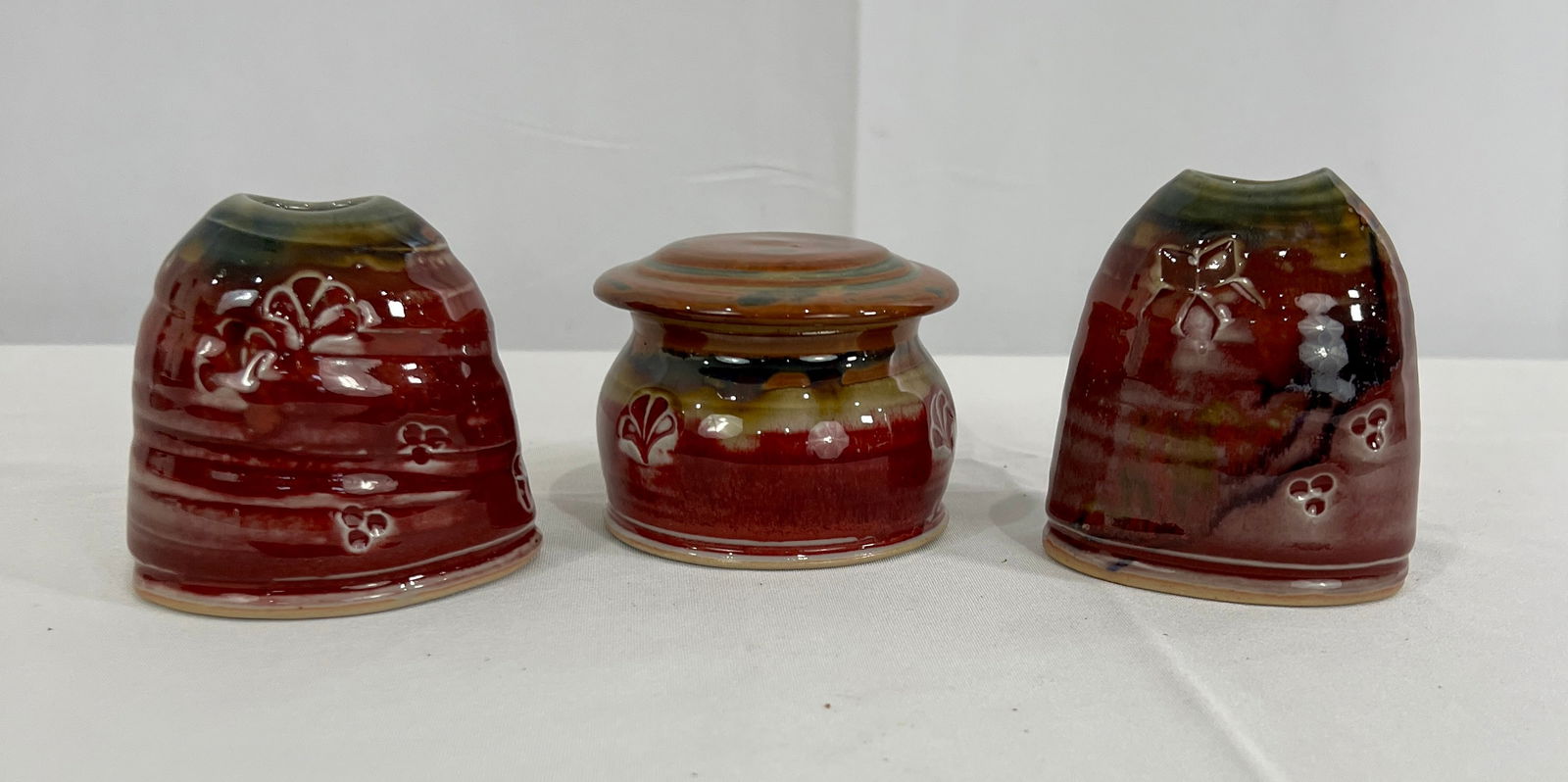 Three Pieces of Signed Scott Frankenberger Pottery Lafayette Indiana artist: Three Pieces of Signed Scott Frankenberger Pottery Lafayette Indiana artist