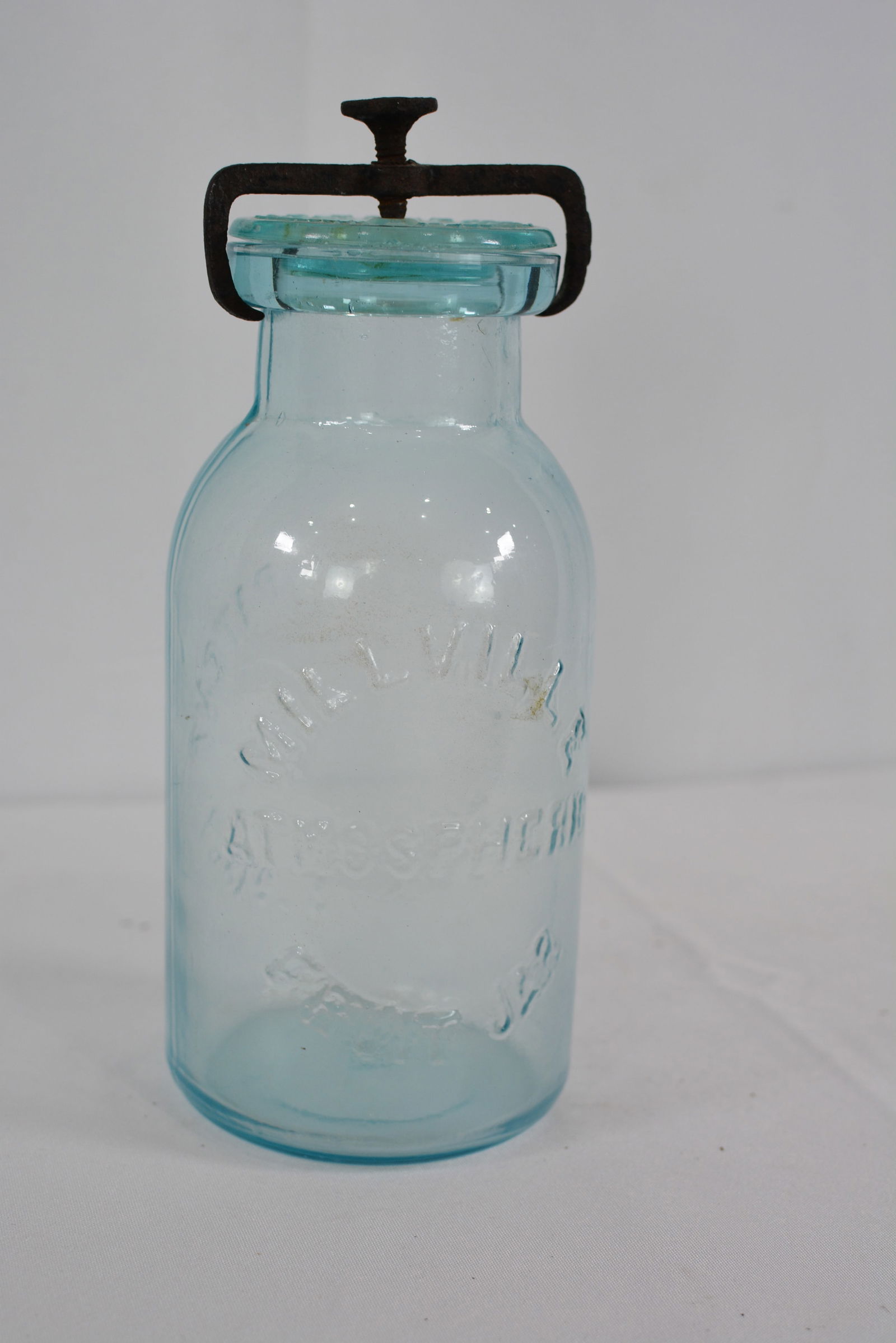 Millville Atmospheric fruit jar produced by Whitall & Tatum Co. of Millville, New Jersey. Original (1 of 4)