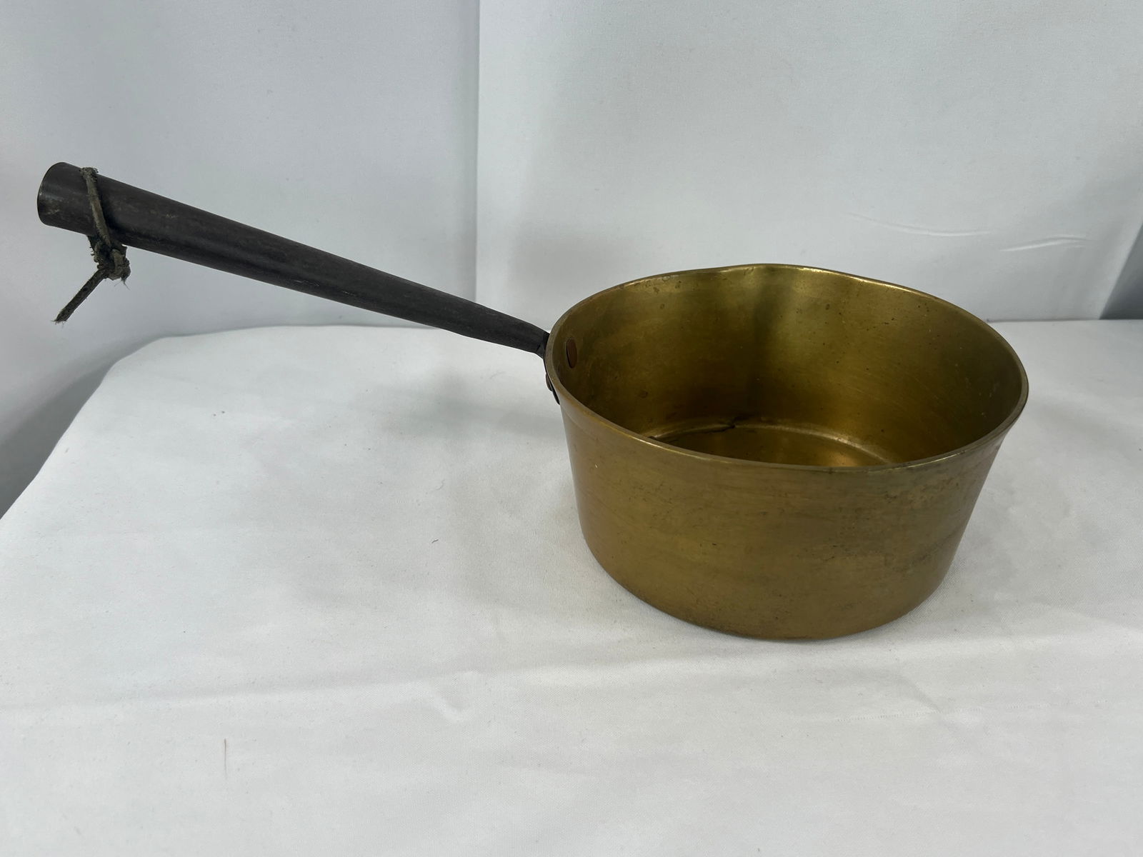 Brass Pail, Pots, and Candlesticks - 3