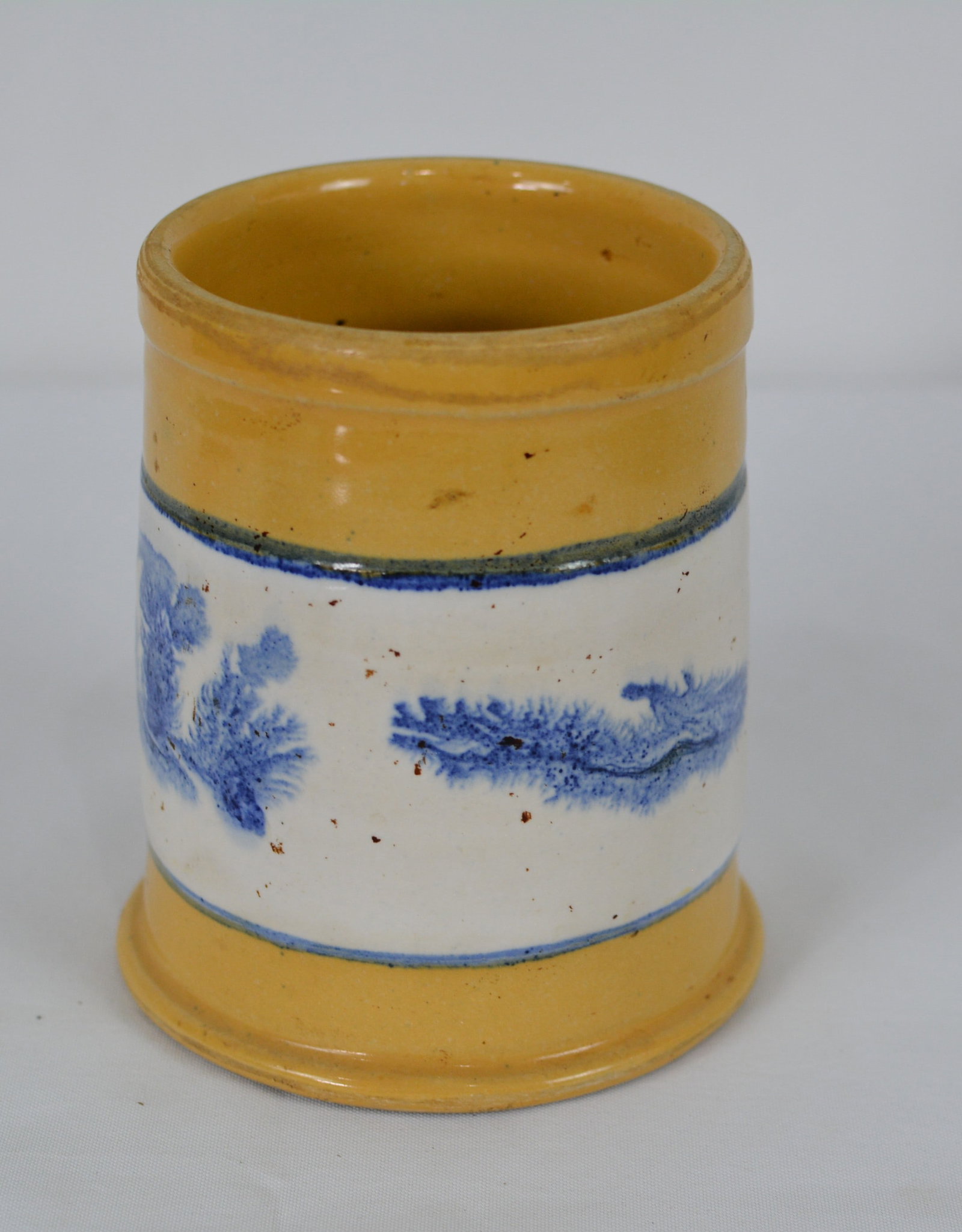 19th Century Yellowware Mocha Ware Brushstroke Utensil Holder (1 of 5)
