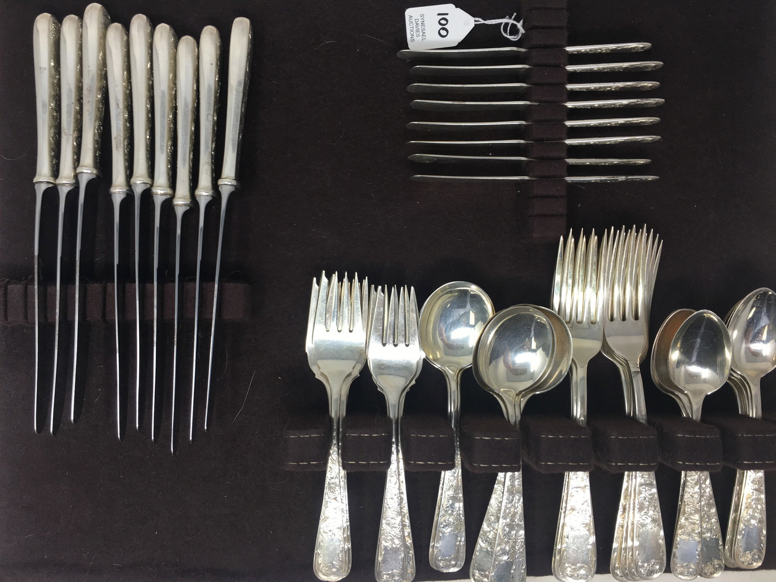 55 Piece S. Kirk & Son Old Maryland Engraved Sterling Silver Flatware Set (1 of 5)