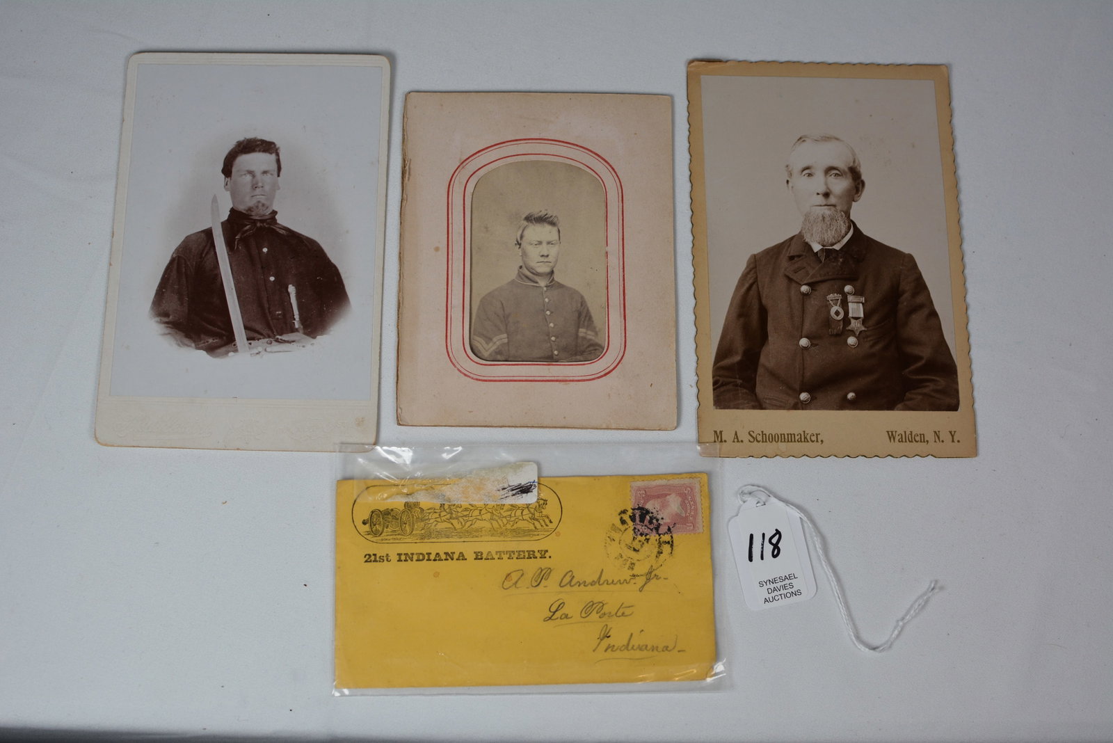 Civil War Era Photograph & 21st Indiana Battery Correspondence Grouping (1 of 4)
