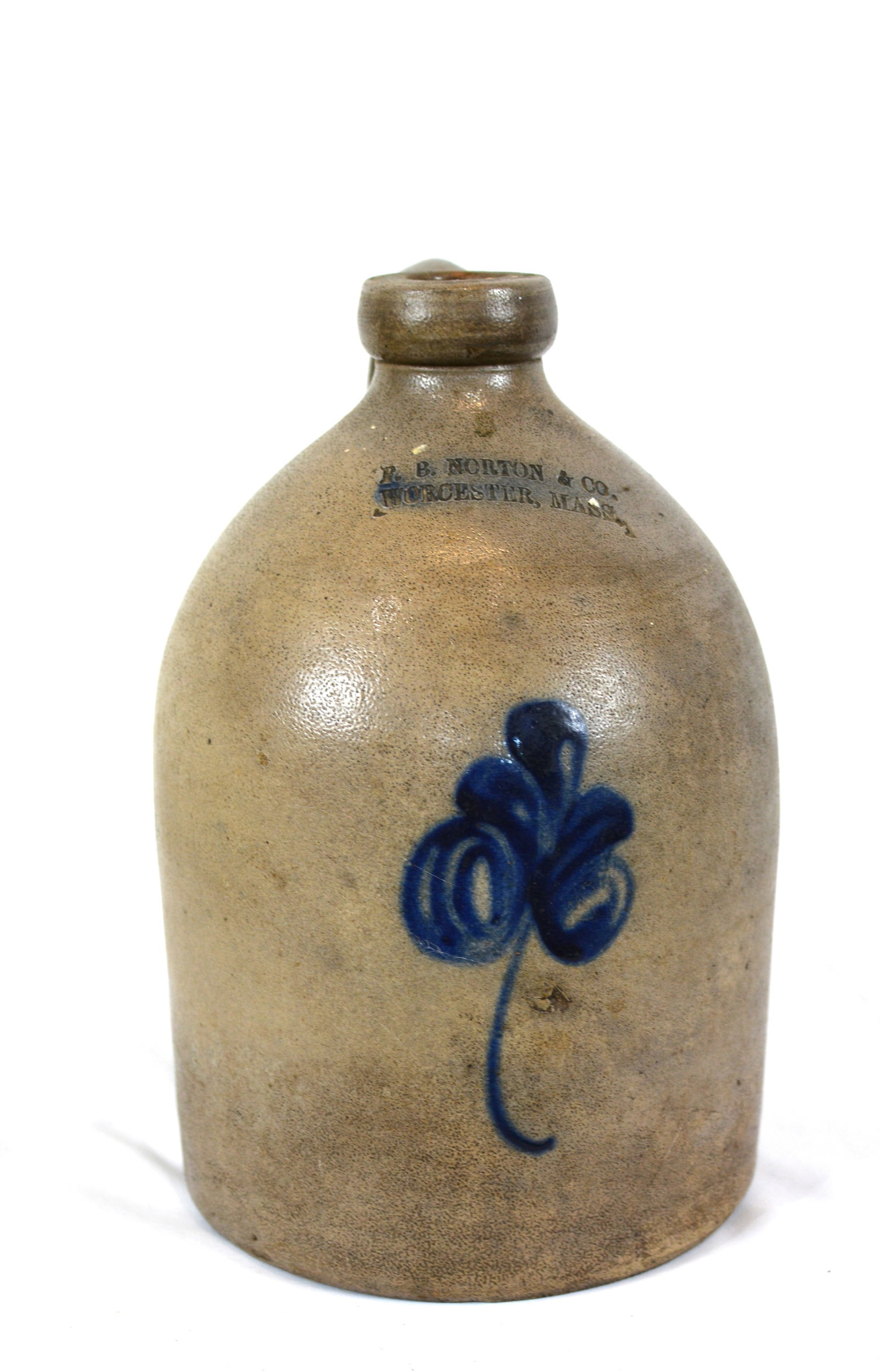 R.B. Norton & Co. Worcester, Massachusetts Stoneware Jug with Cobalt Decoration (1 of 5)