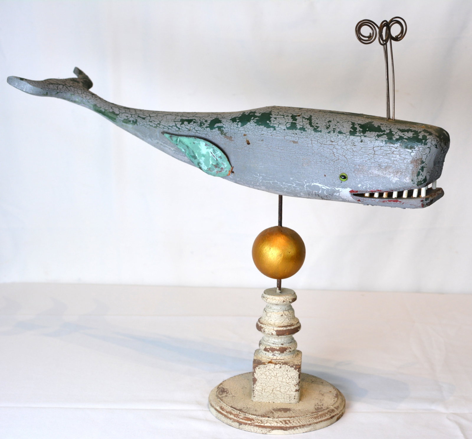 Folk Art Whale on Stand (1 of 13)