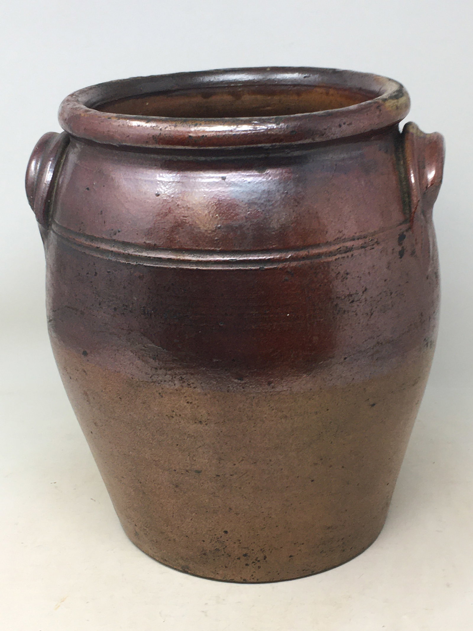 Glazed Redware Ovoid Jar (1 of 5)