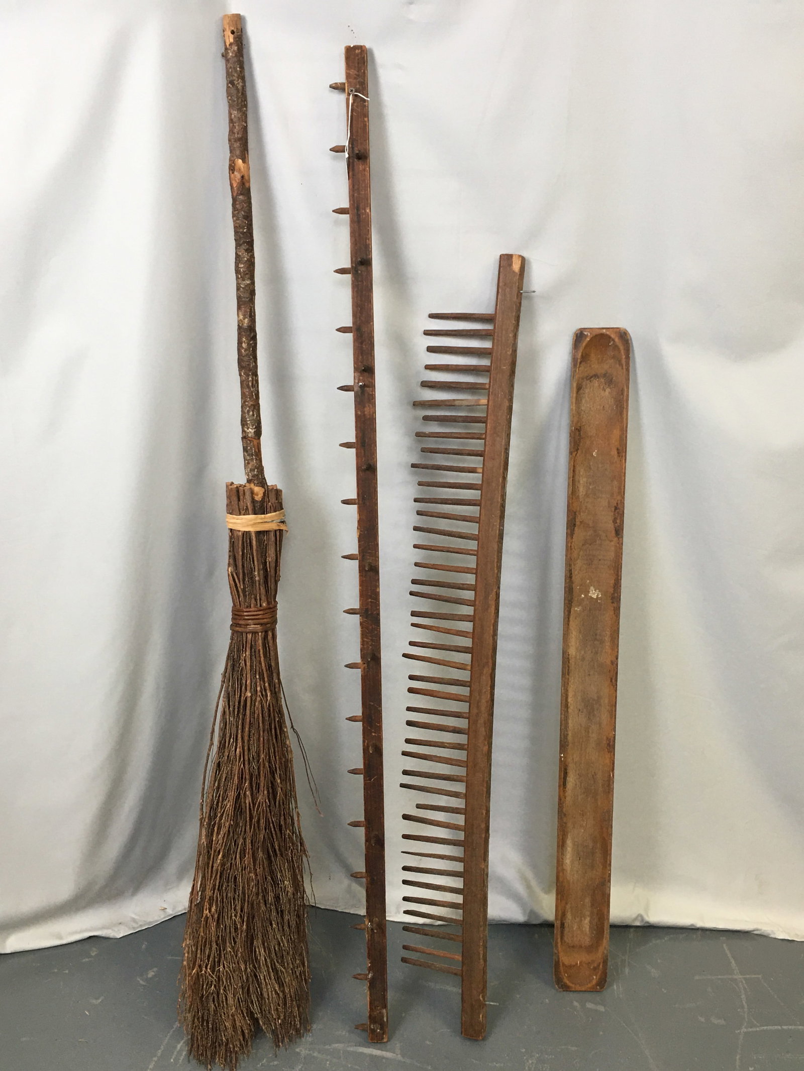 Group of Wooden Items, Twig Broom (1 of 2)