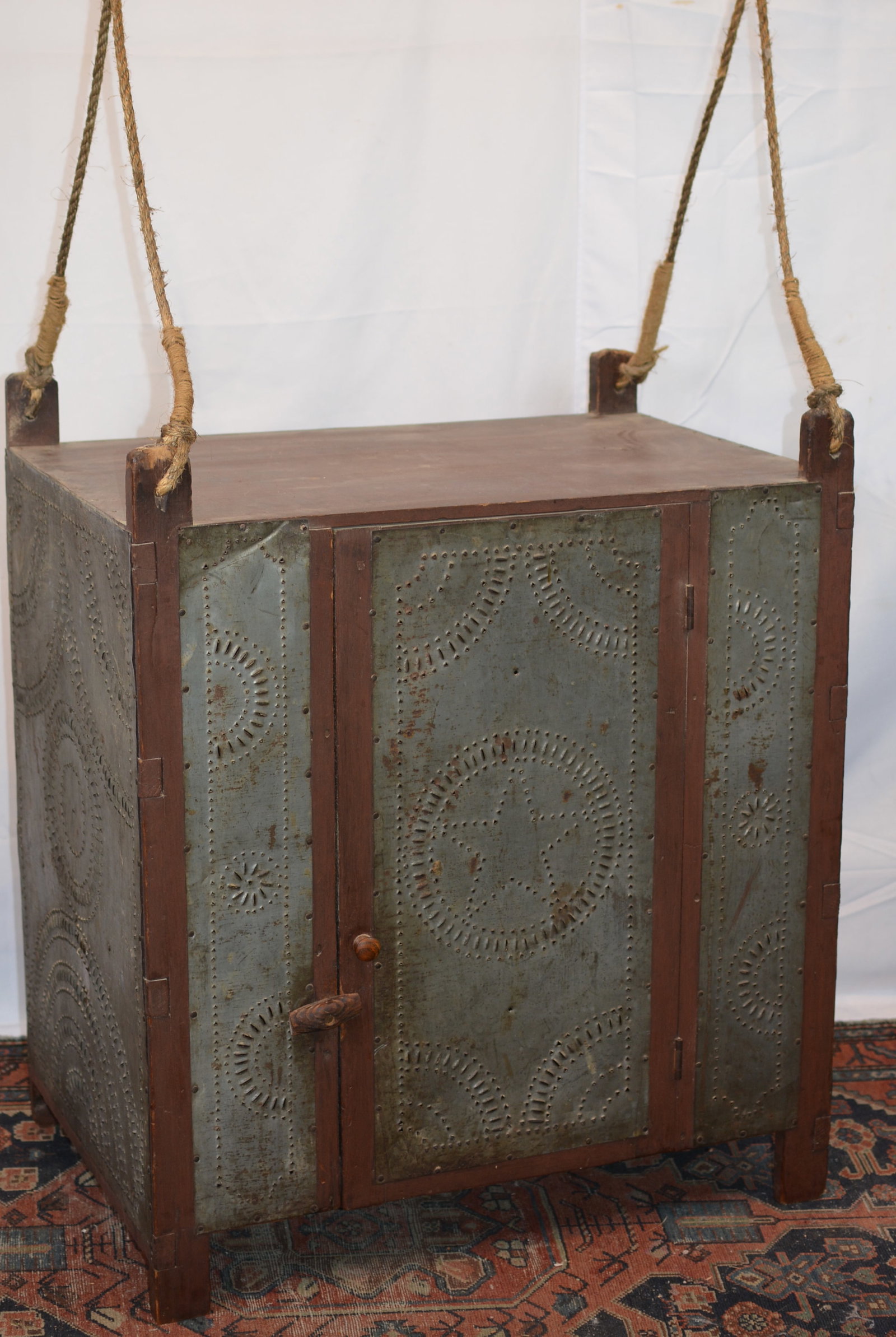 19th Century Pennsylvania Hanging Pie Safe with Punched Tin Panels (1 of 7)