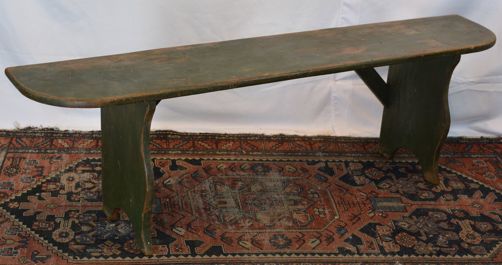 Green Painted Pennsylvania Bucket Bench (1 of 6)