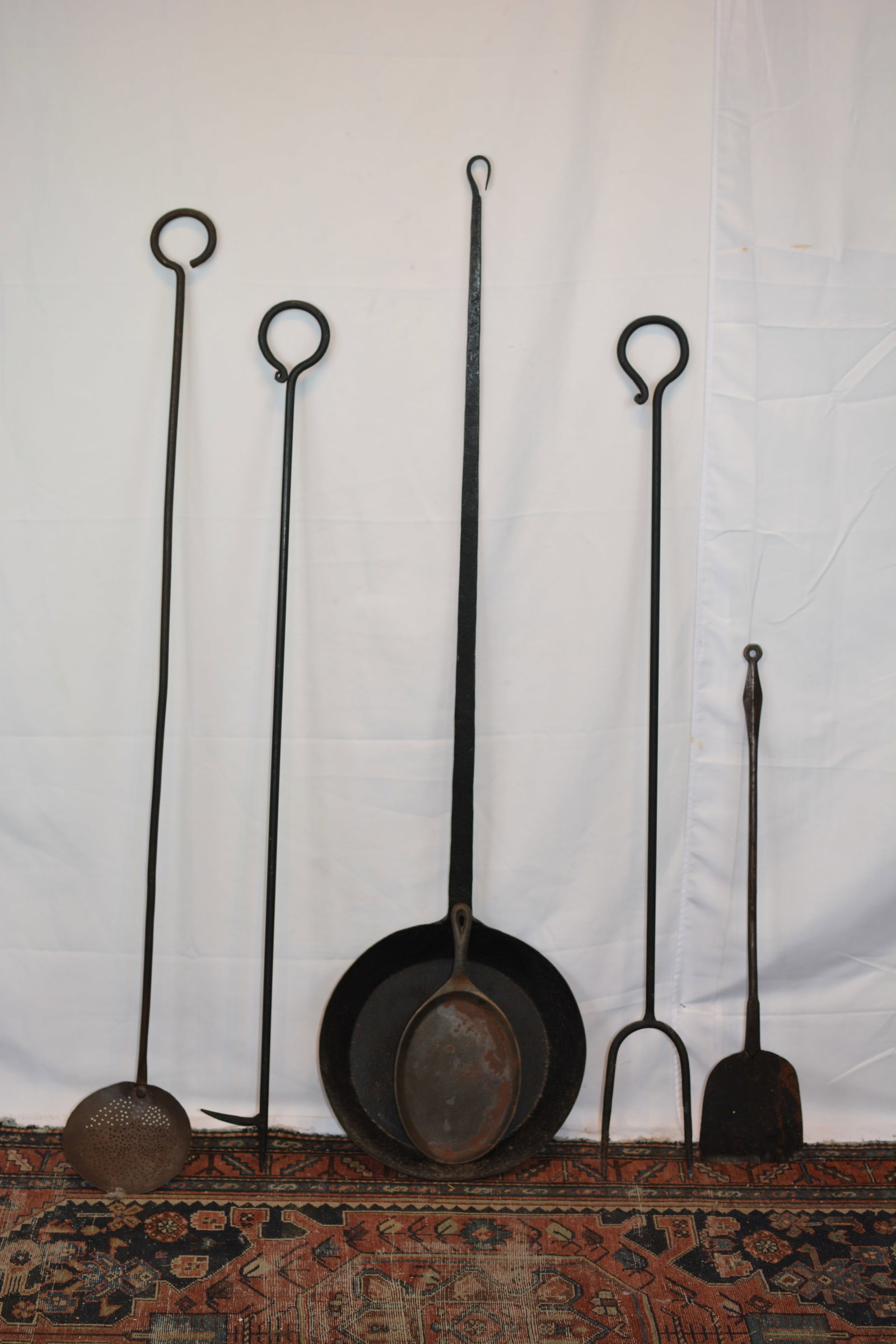 Collection of 19th Century Wrought Iron Hearth and Fireplace Utensils (1 of 3)