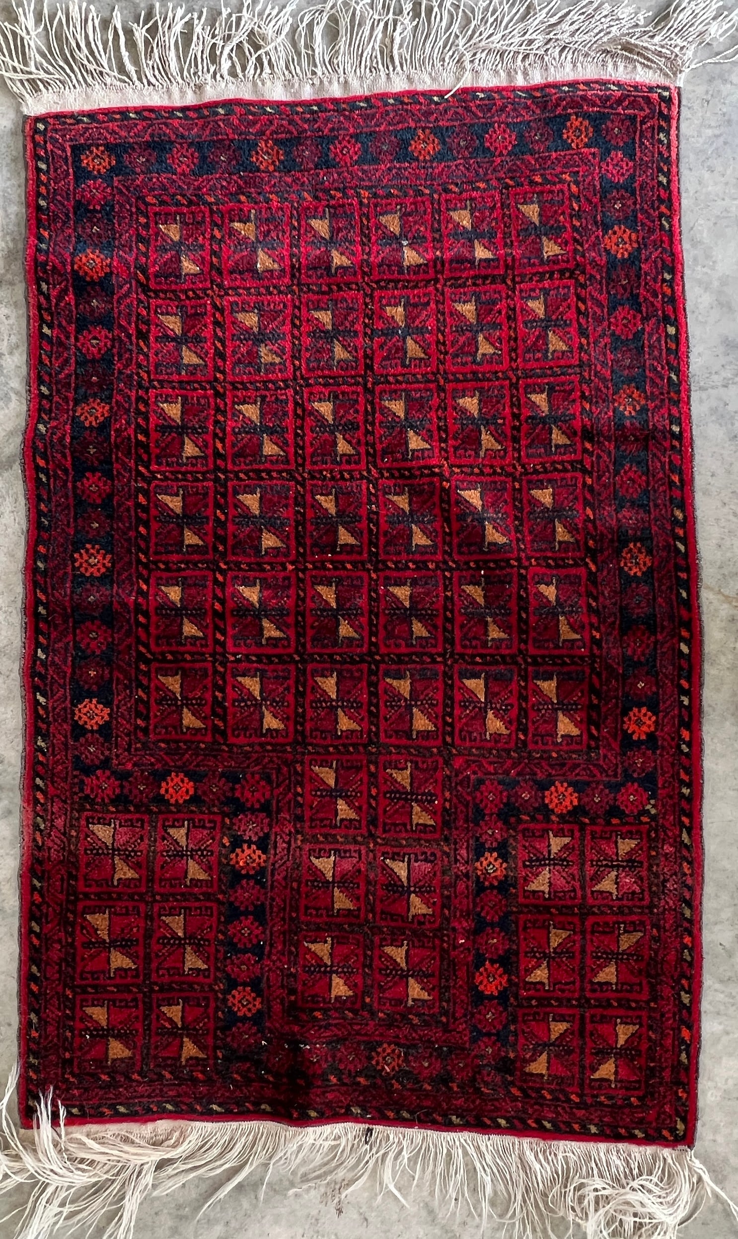 Antique Hand-Knotted Baluch Prayer Rug (1 of 4)