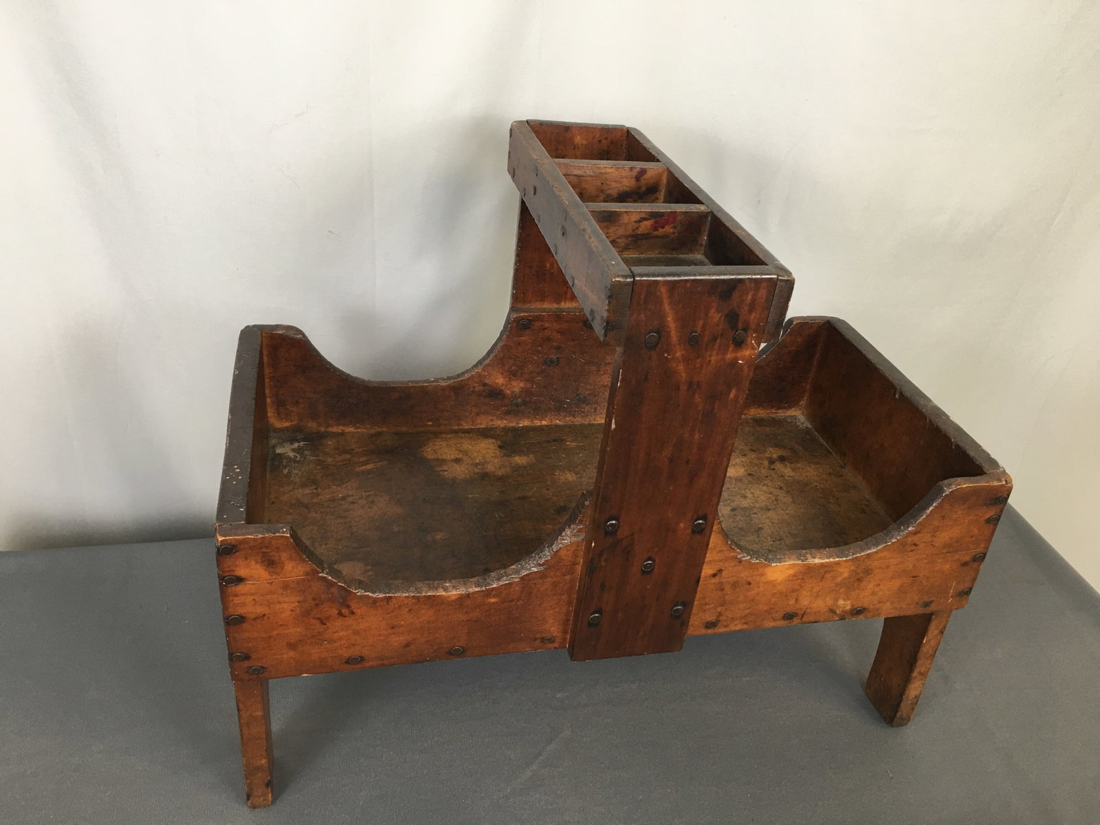 Wooden Farrier's Box: Wooden Farrier's Box. Divided top section. 22.25"L x 12.5"D x 18"H.