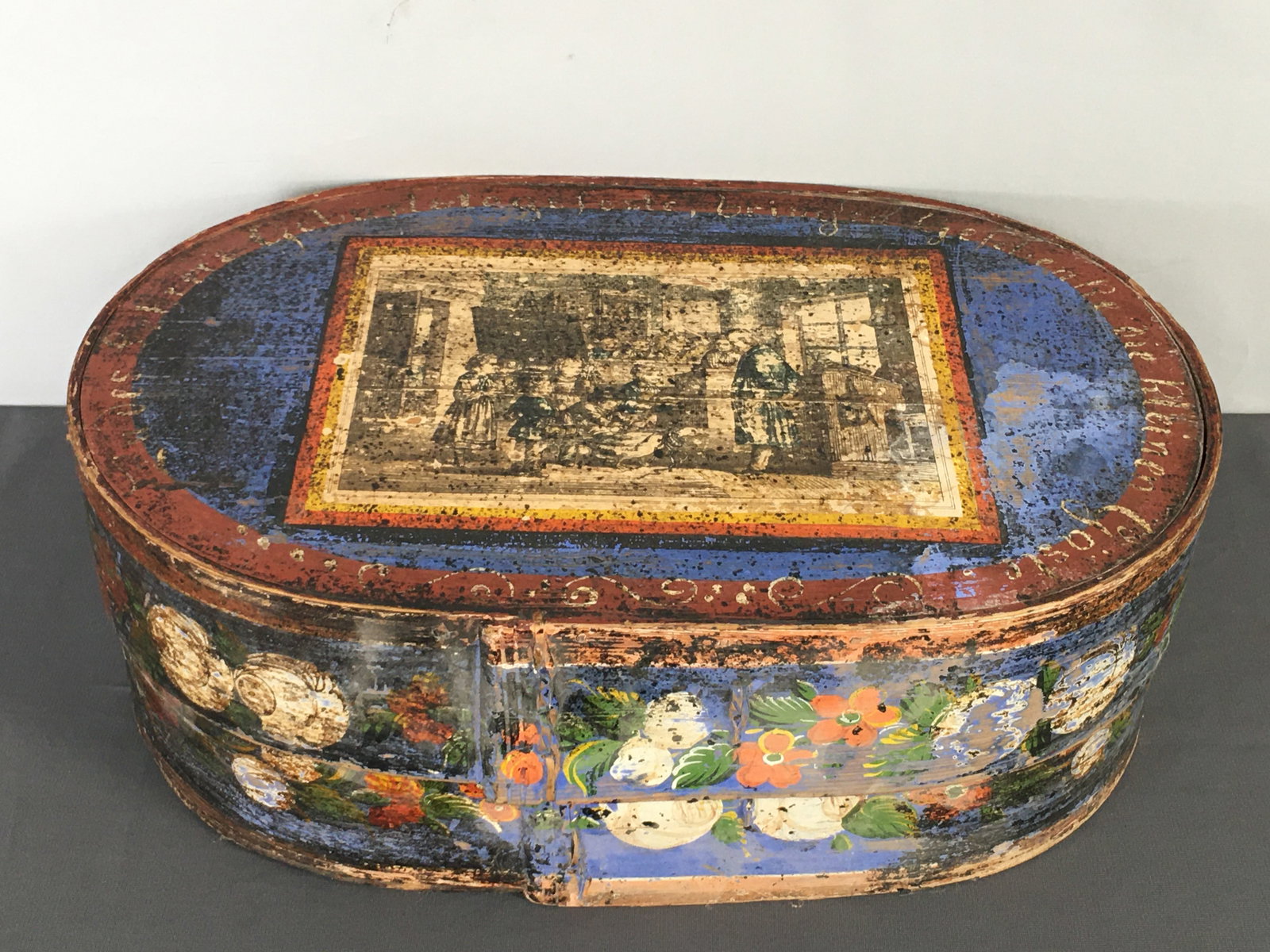 Paint Decorated German Bride's Box (1 of 6)