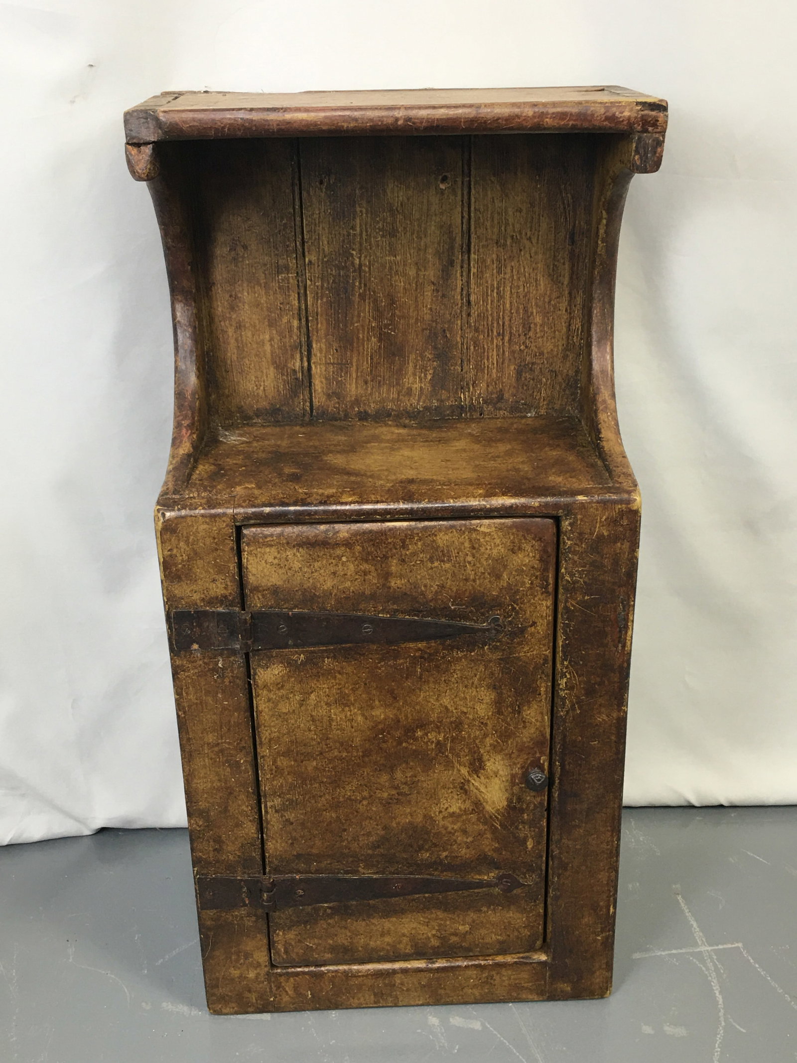 Wall Hanging Cabinet, Grungy Mustard Paint (1 of 5)