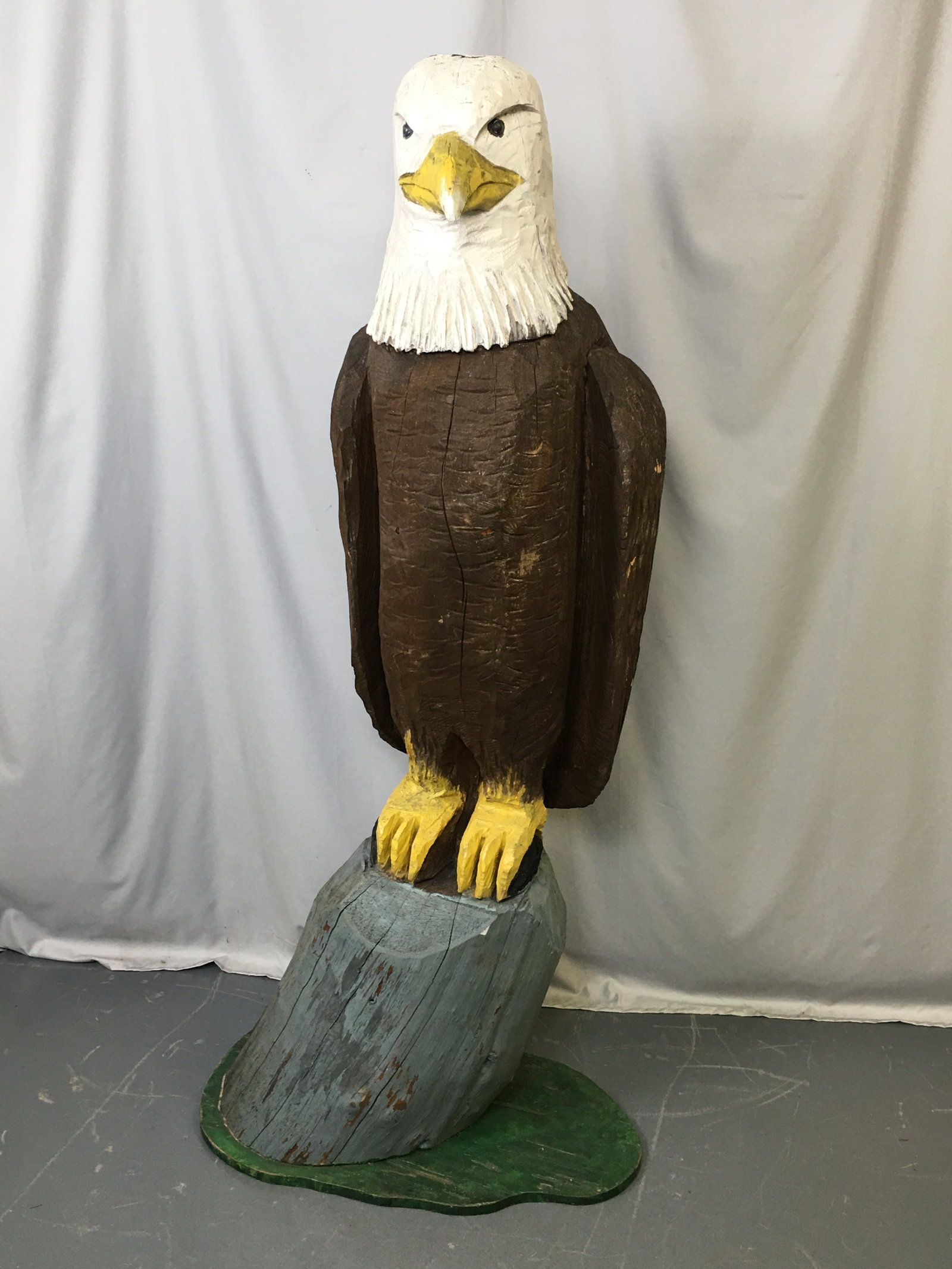 Large Chainsaw Carved Bald Eagle