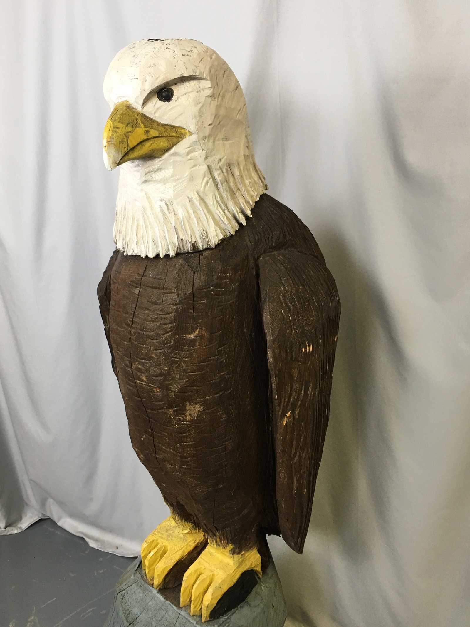 Large Chainsaw Carved Bald Eagle - 2