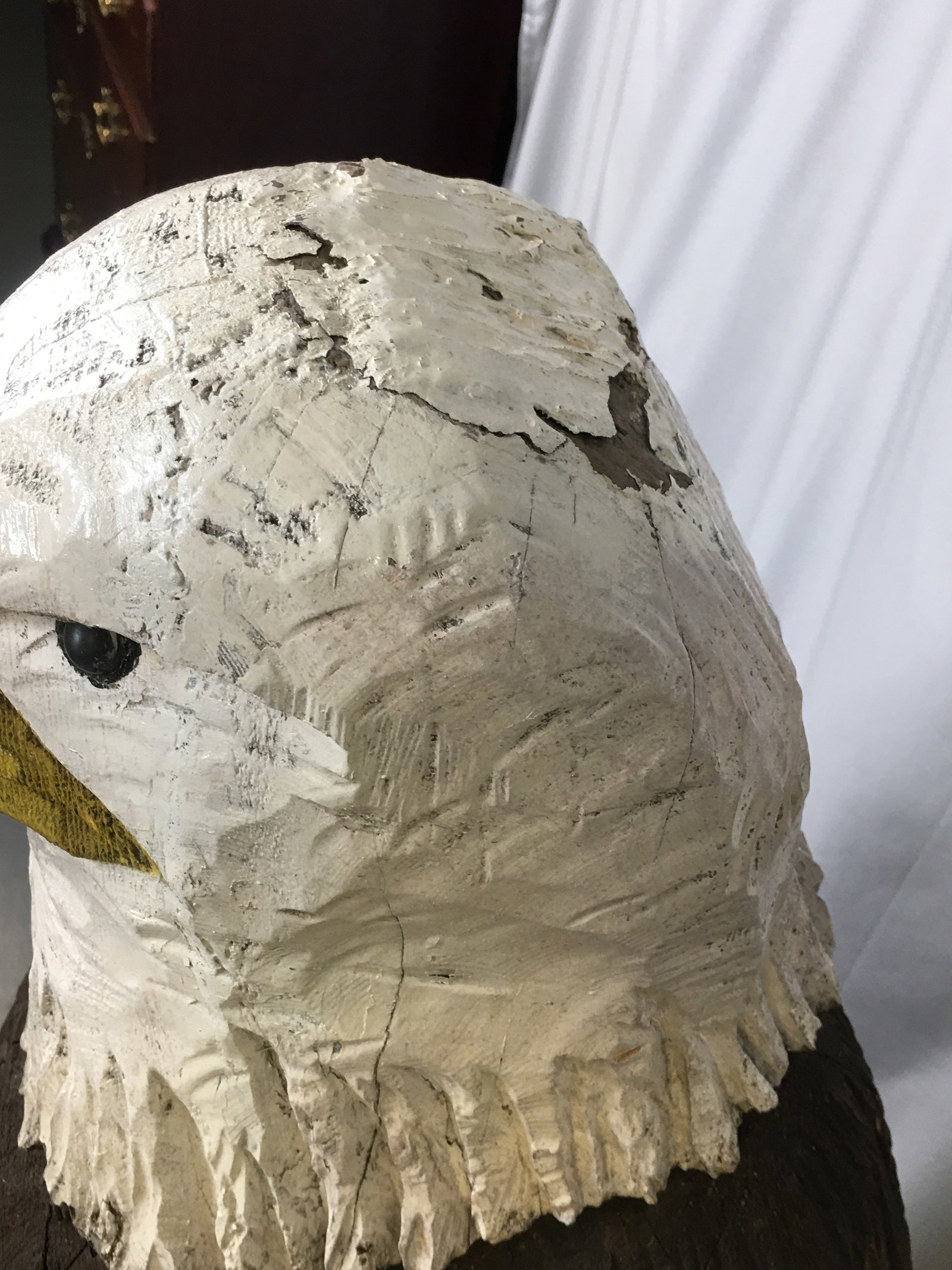 Large Chainsaw Carved Bald Eagle - 3