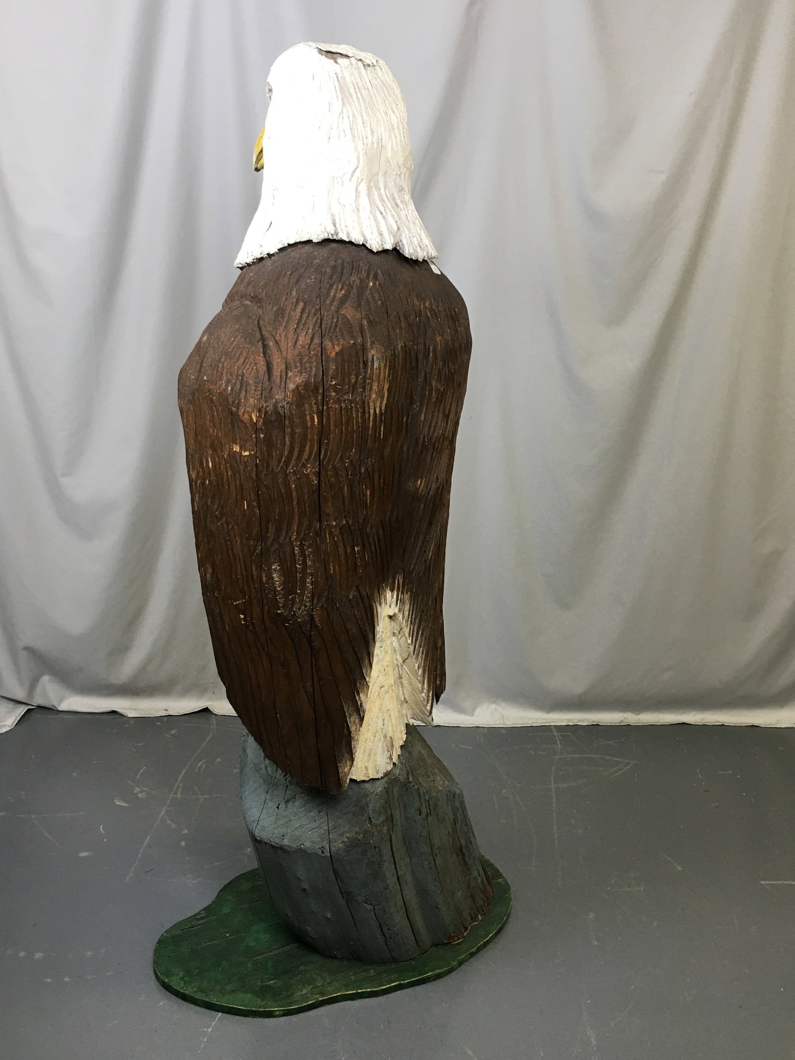 Large Chainsaw Carved Bald Eagle - 5