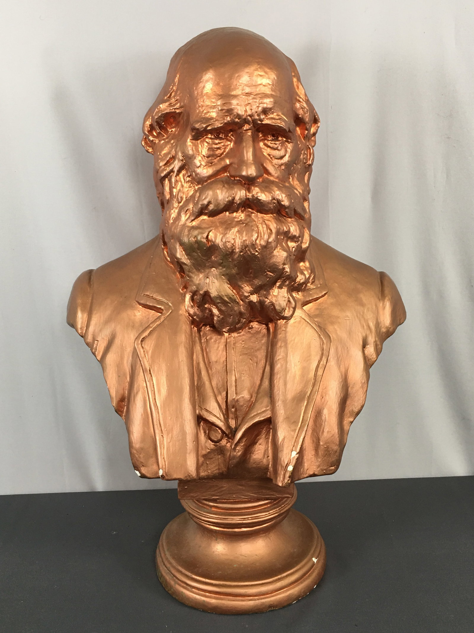 Large Bust on Pedestal, W.C. Bryant: Large Bust on Pedestal of William Cullen Bryant. 20"W x 13"D x 29"H.
