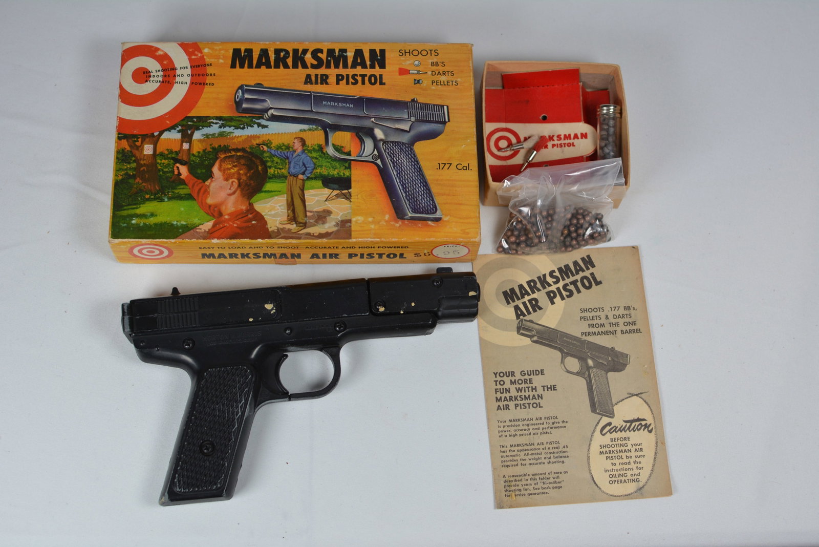 Vintage Marksman .177 Caliber Air Pistol in Original Box with Accessories (1 of 4)