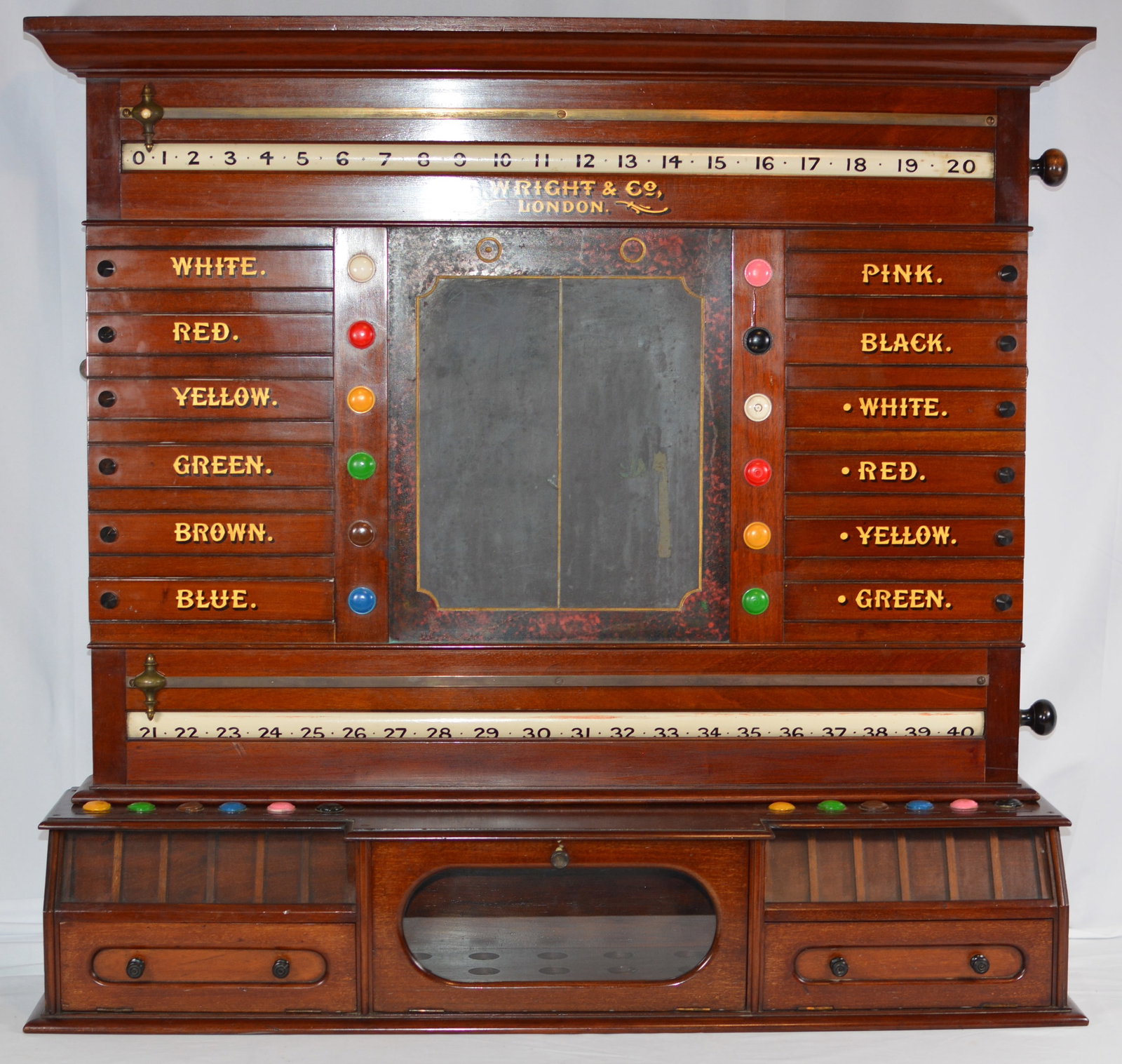 G.W. Wright & Co. London Billiards / Snooker Scoring Cabinet (1 of 10)