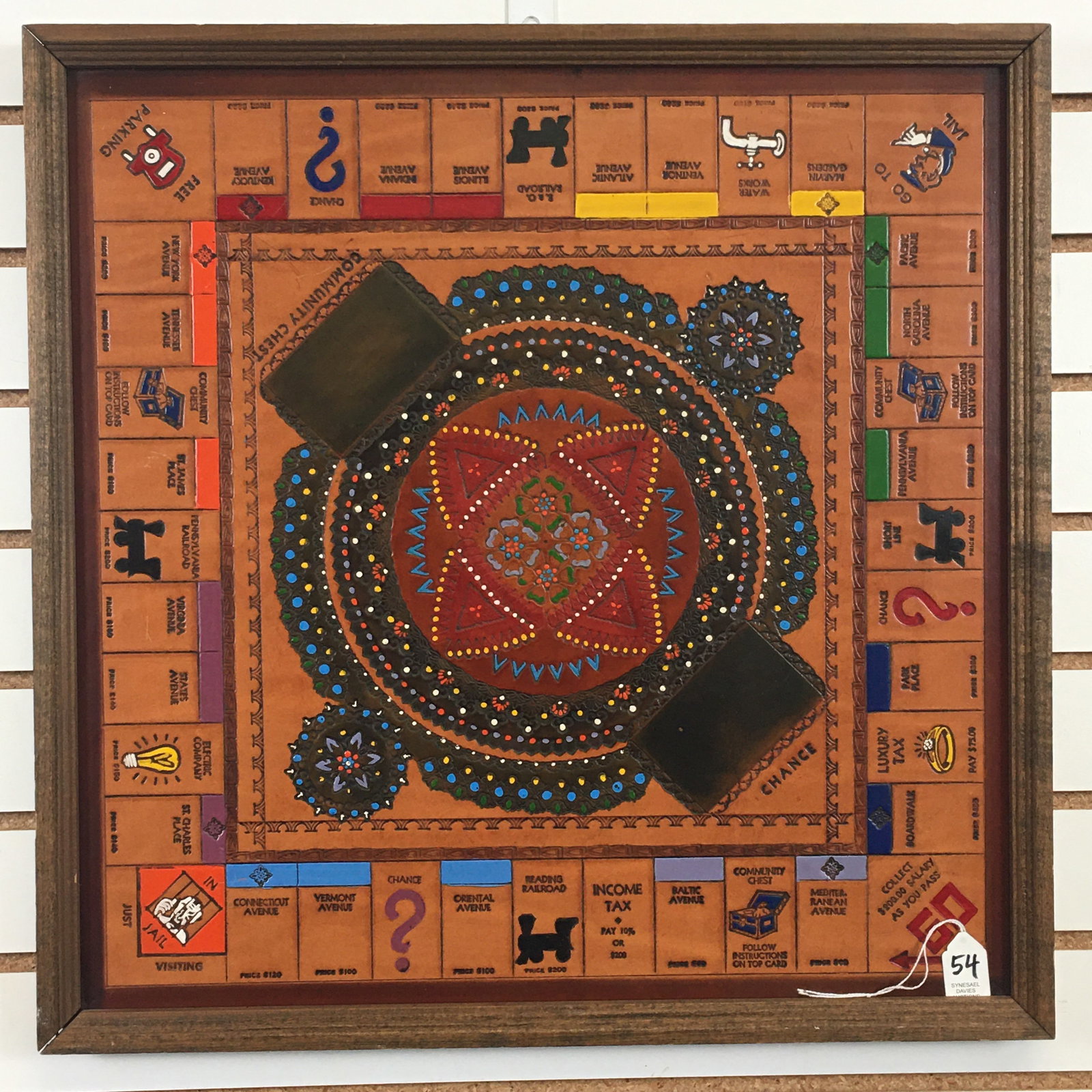 Tooled Leather Monopoly Board (1 of 5)