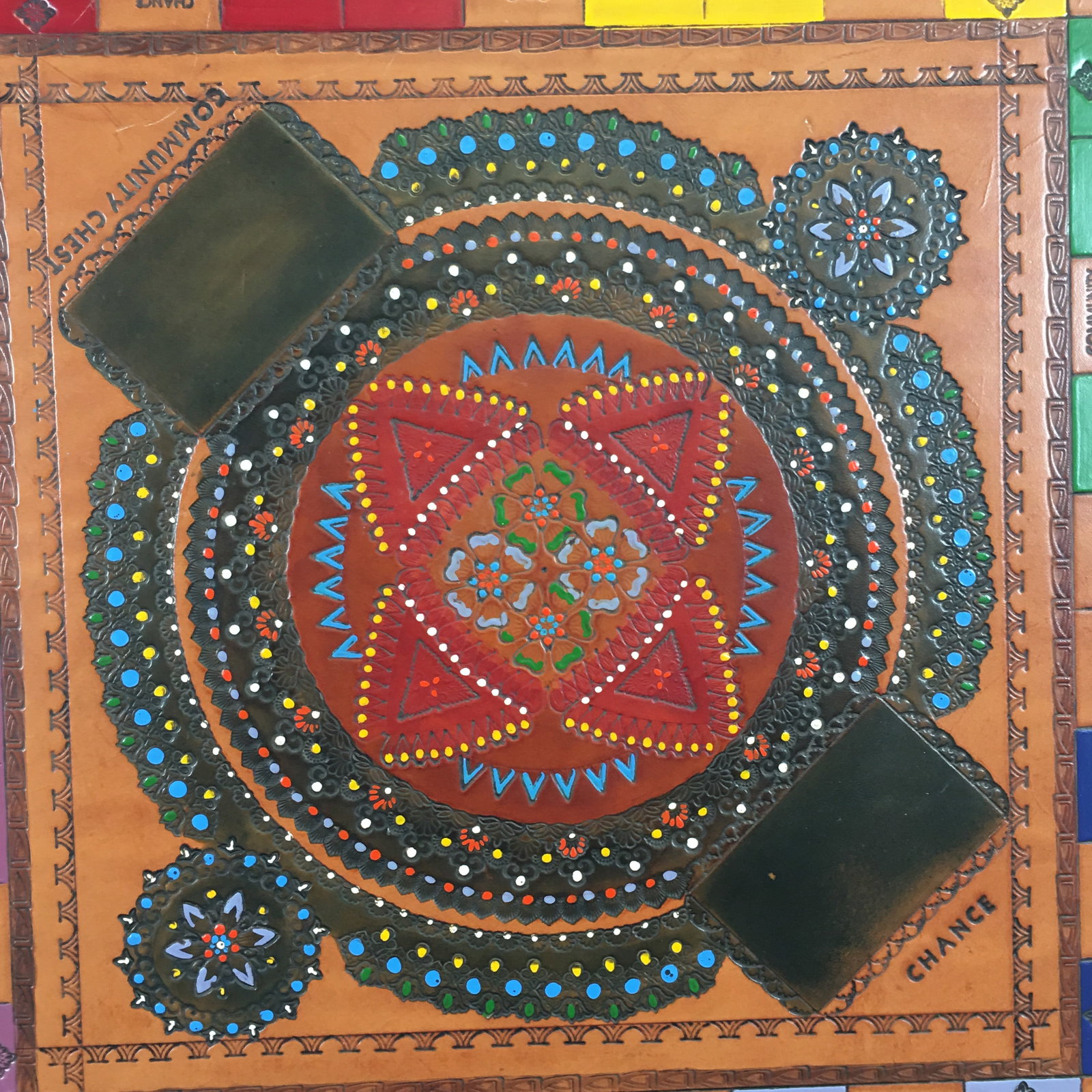 Tooled Leather Monopoly Board - 2