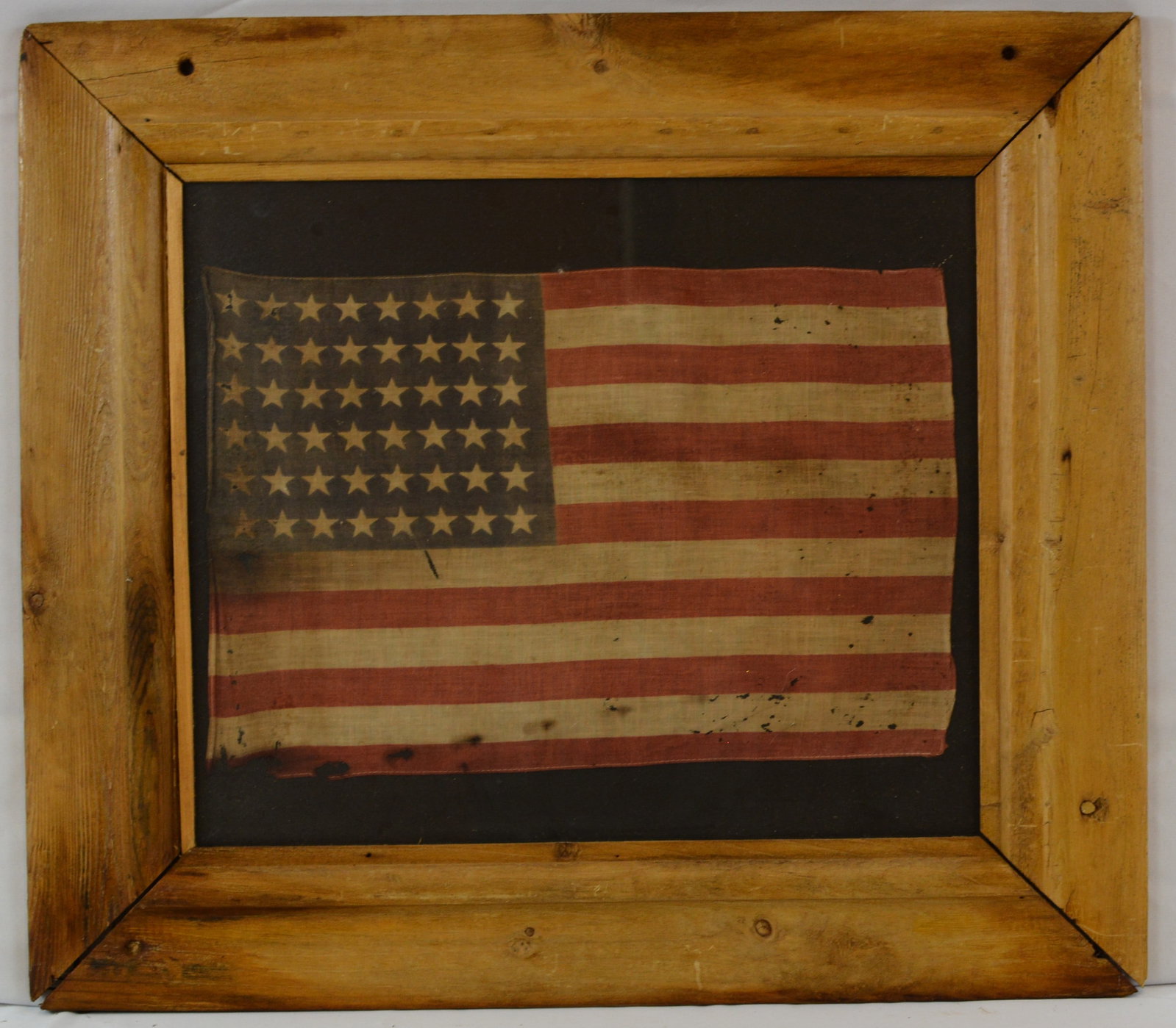 48-Star American Flag in Primitive Wood Frame (1 of 4)