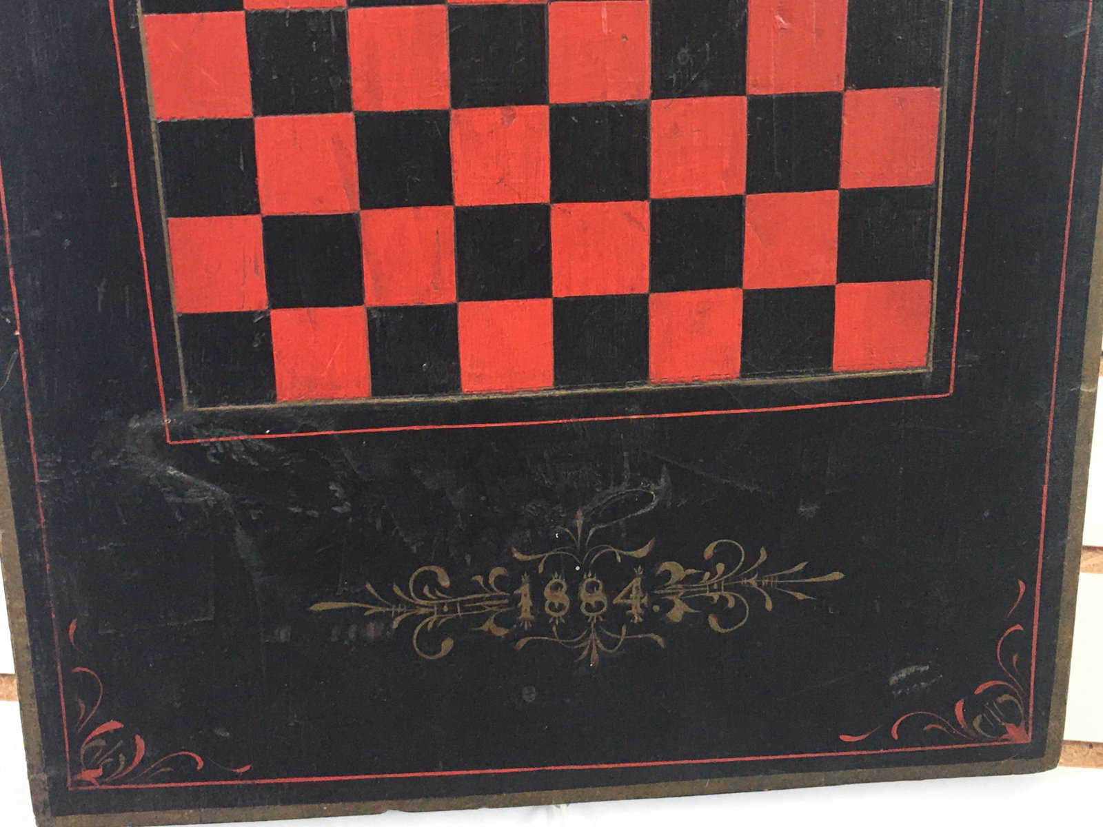 Painted Game Board, Dated 1884 - 3