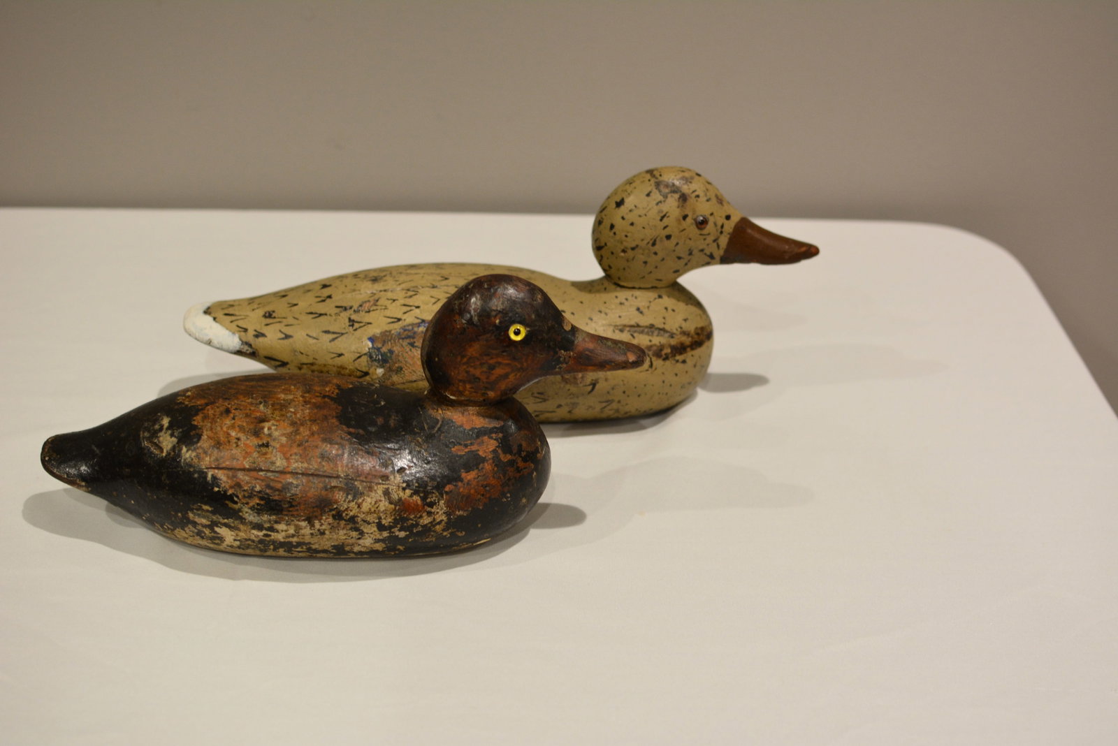 Pair of Early American Hand-Carved Working Duck Decoys (1 of 17)