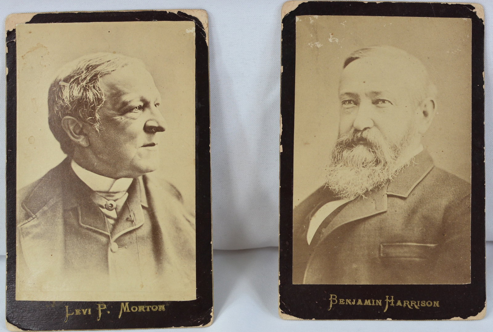 Benjamin Harrison & Levi P. Morton 1888 Presidential Campaign Cabinet Cards (1 of 4)