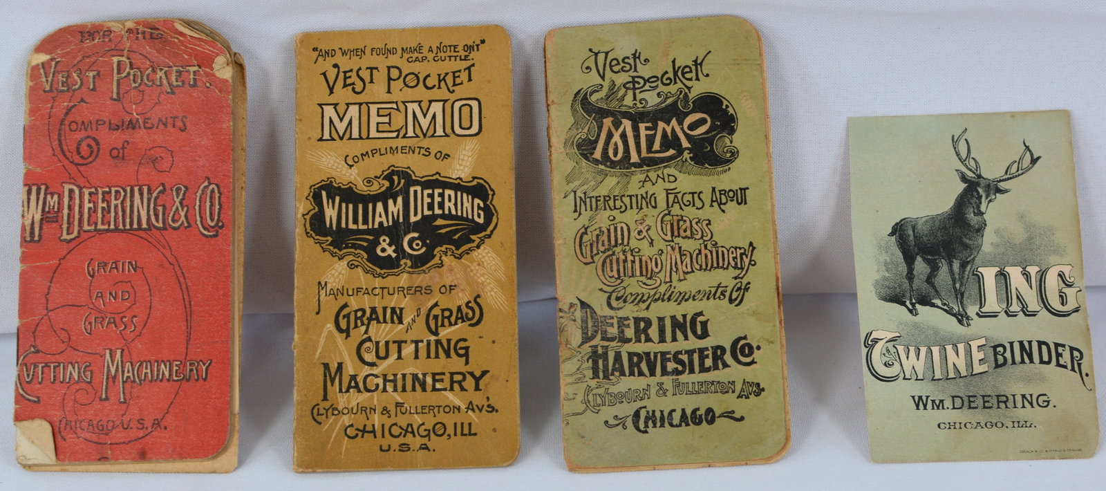 Group of 4 Early William Deering Farm Machinery Advertising Pocket Memorabilia (1 of 7)