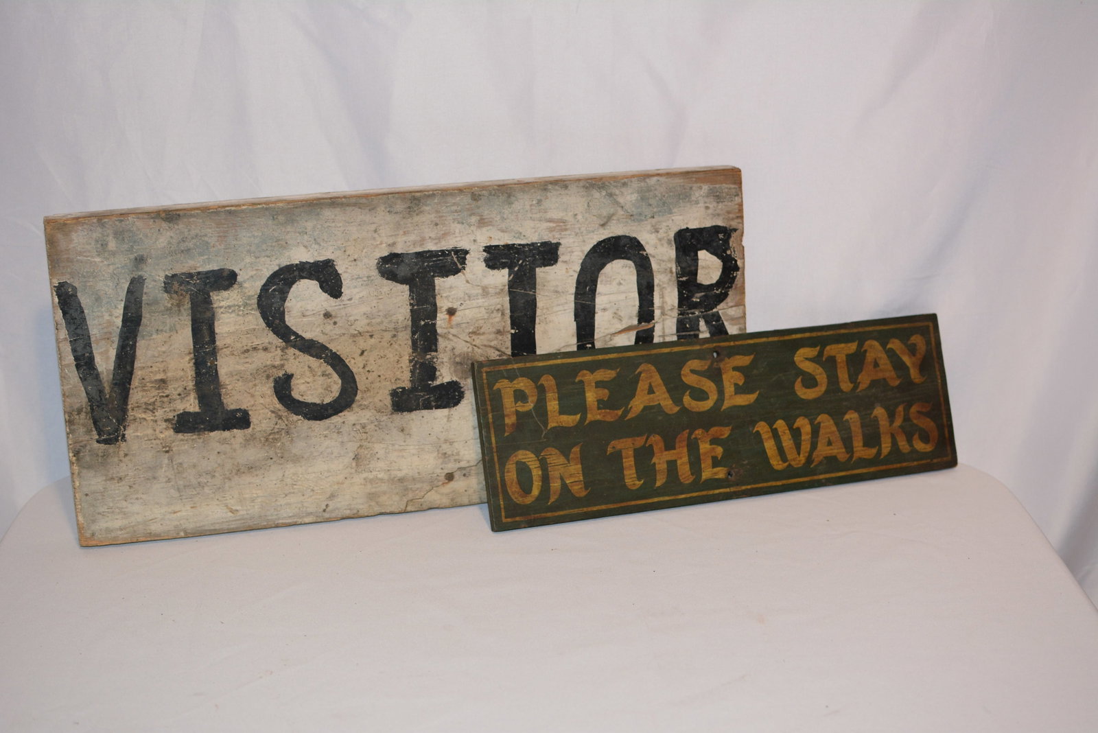 Two Early Hand-Painted Wooden Trade & Directional Signs (1 of 8)