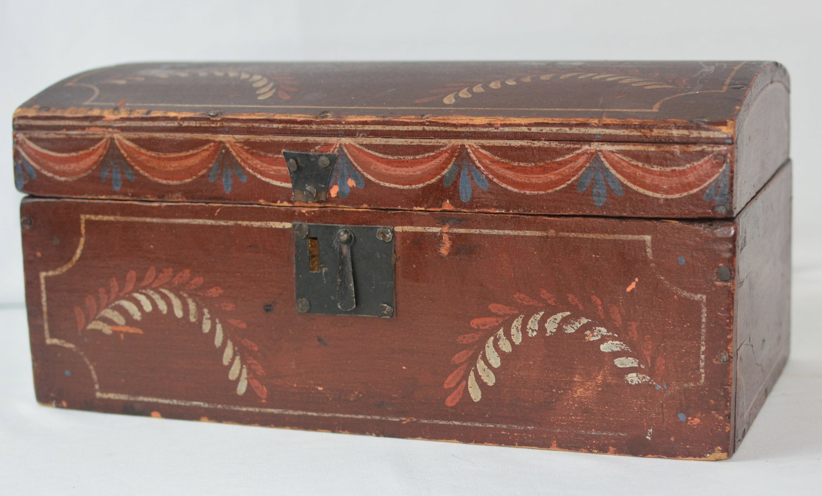 Early American Folk Art Paint-Decorated Document Box (1 of 4)