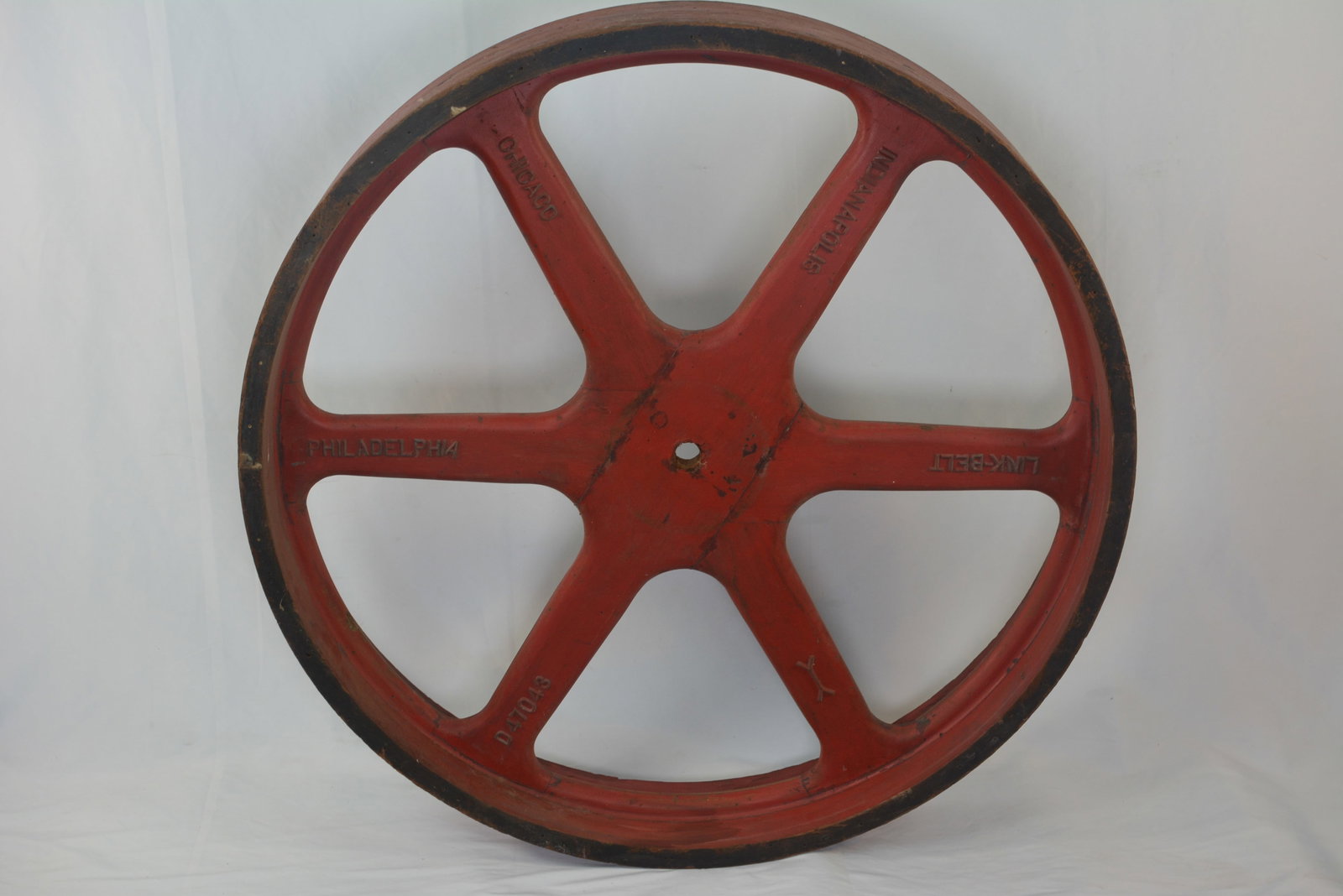 Antique Link-Belt Industrial Wooden Pulley ? Chicago Philadelphia Indianapolis (1 of 10)