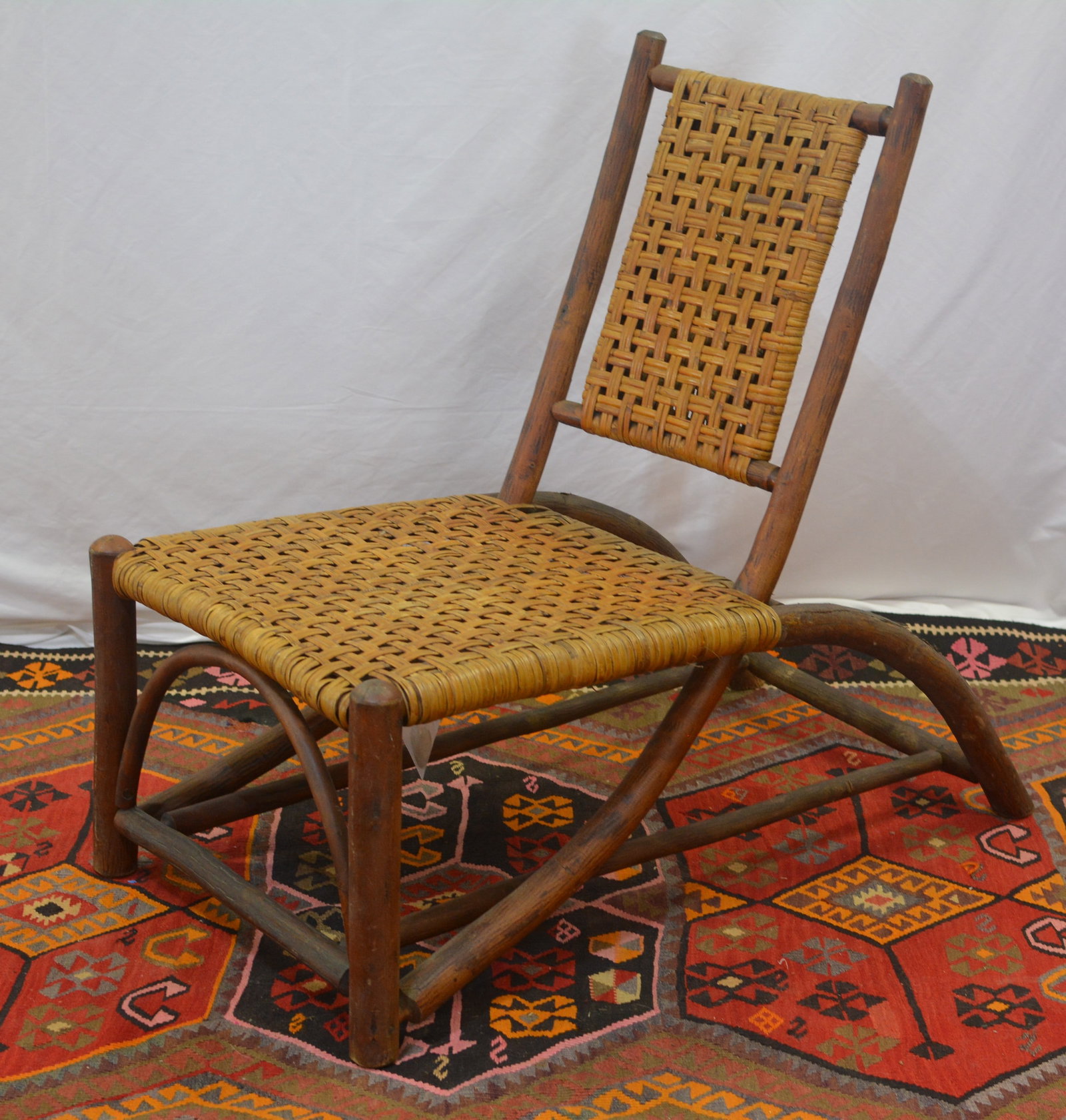 Old Hickory Furniture Co. Woven Hickory Lounge Chair (1 of 6)