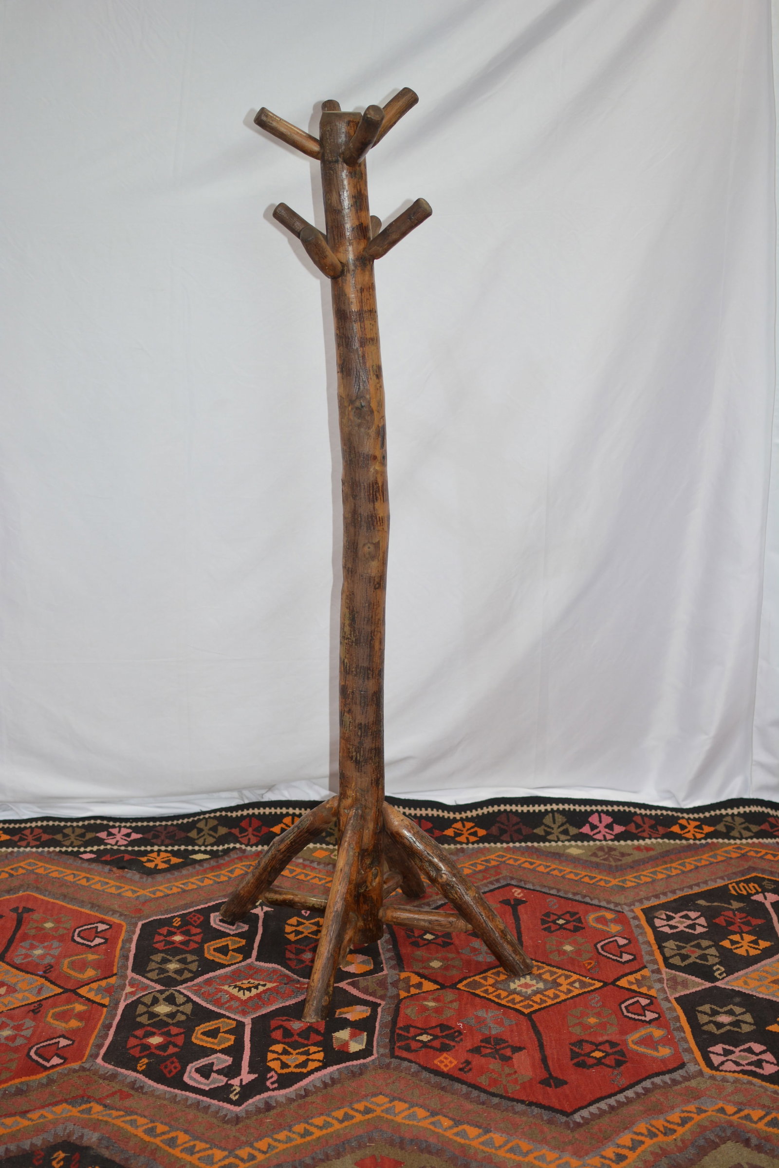 Rustic Hickory Hall Tree / Coat Rack (1 of 4)