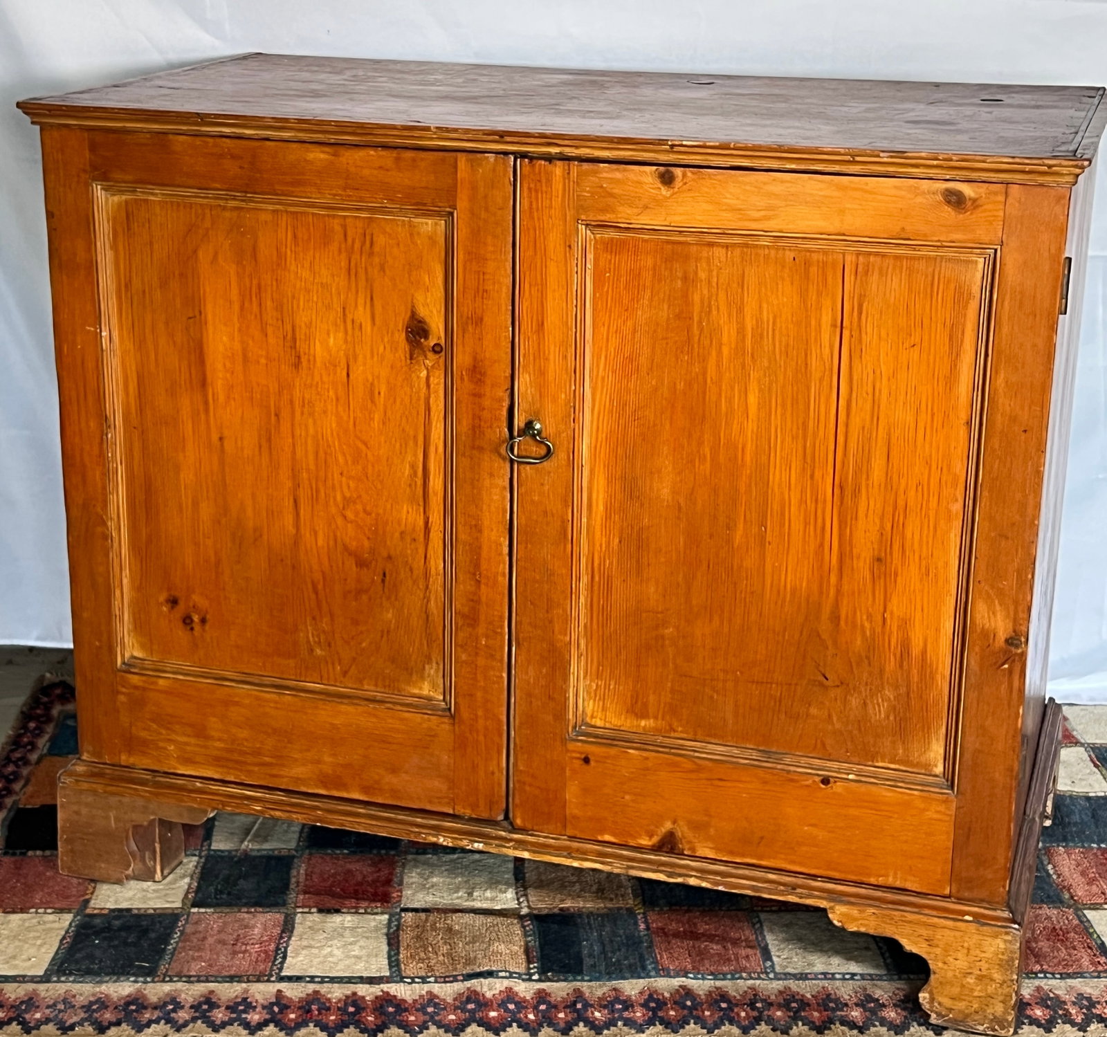 19th Century Dovetailed Pine Two-Door Country Cupboard (1 of 12)