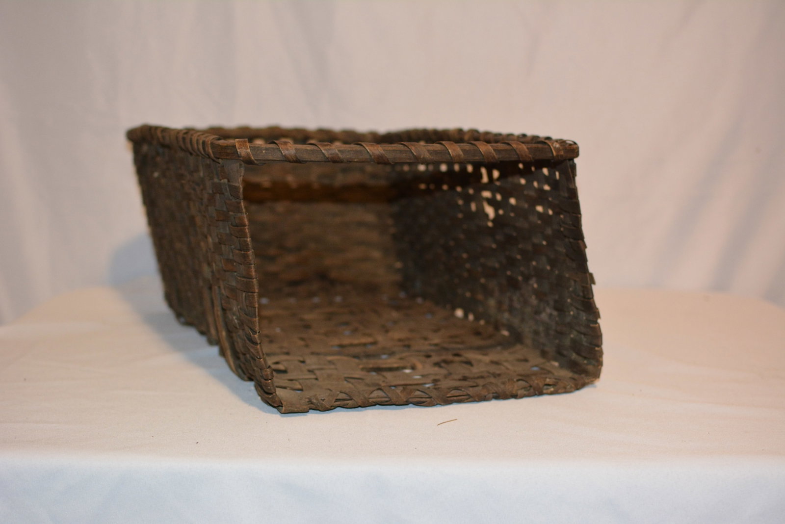 Early American Woven Splint Storage Basket (1 of 4)