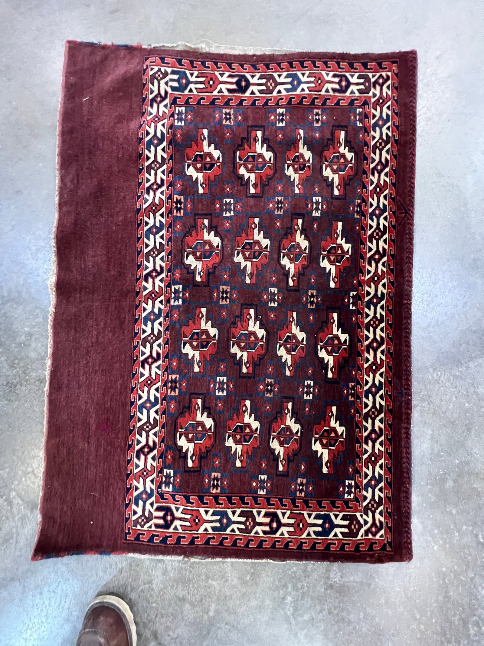 Turkmen Tribal Bag Face Rug (1 of 3)
