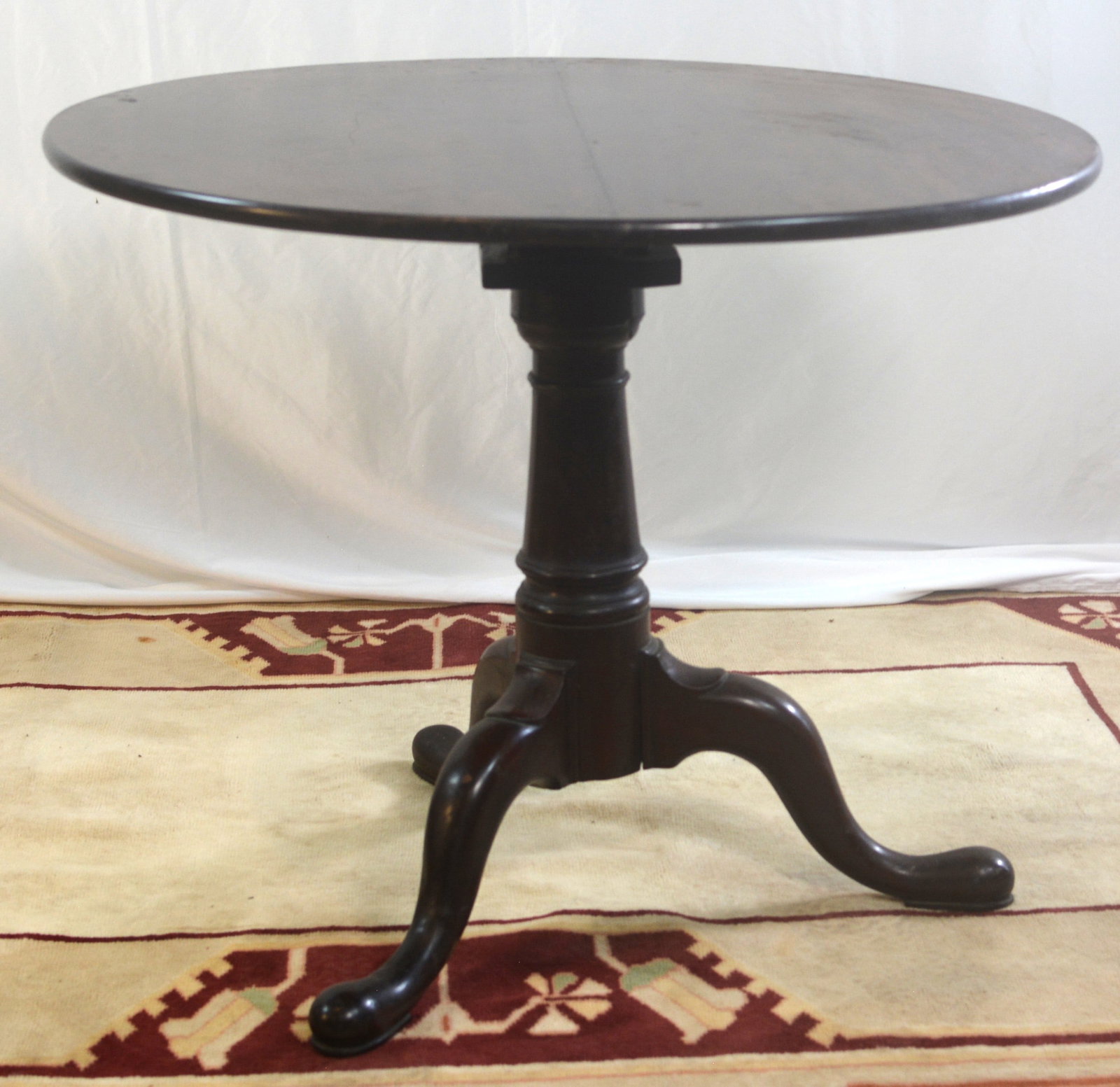 18th Century Queen Anne Birdcage Tilt-Top Tea Table (1 of 8)