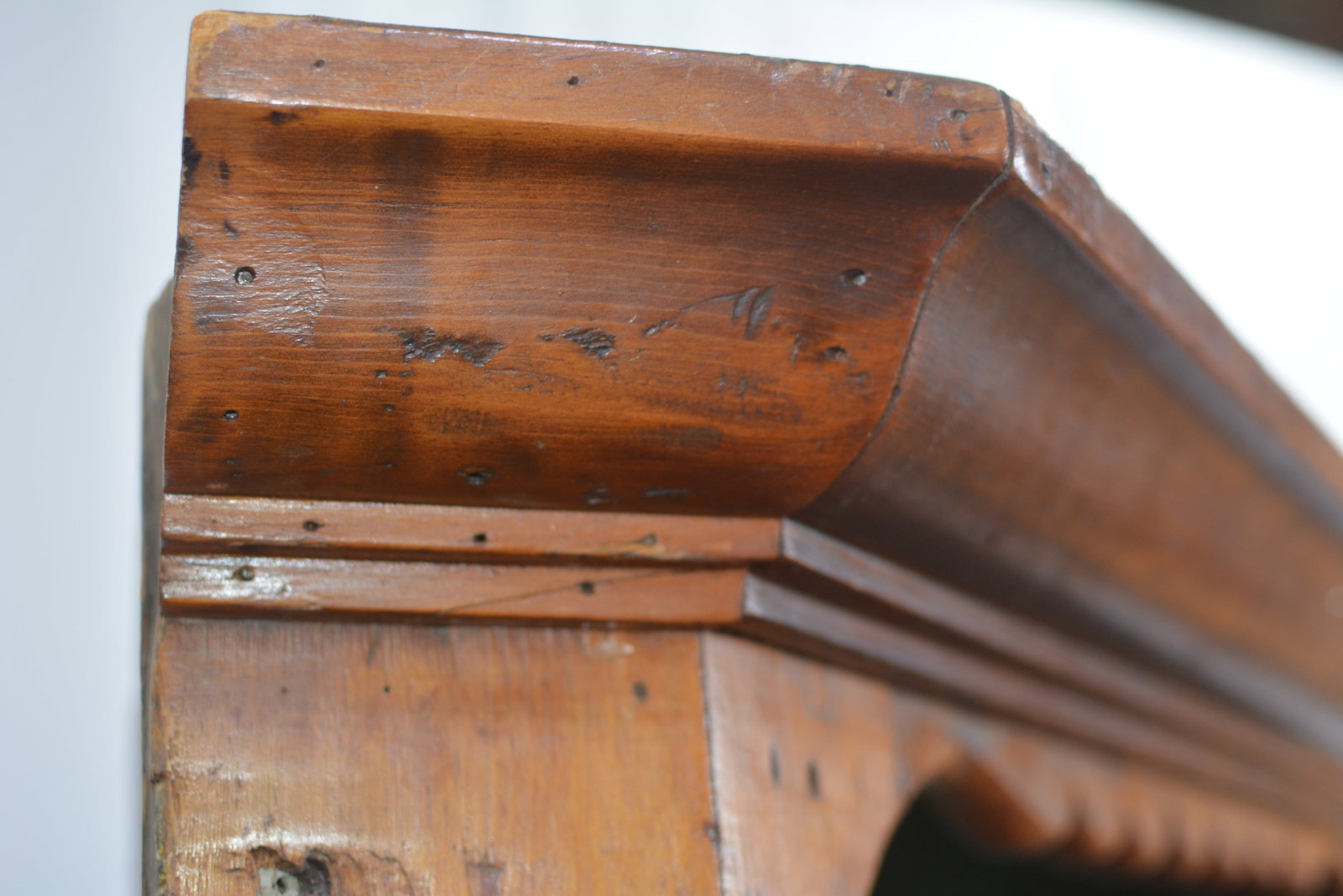 Antique pine corner cupboard - 5