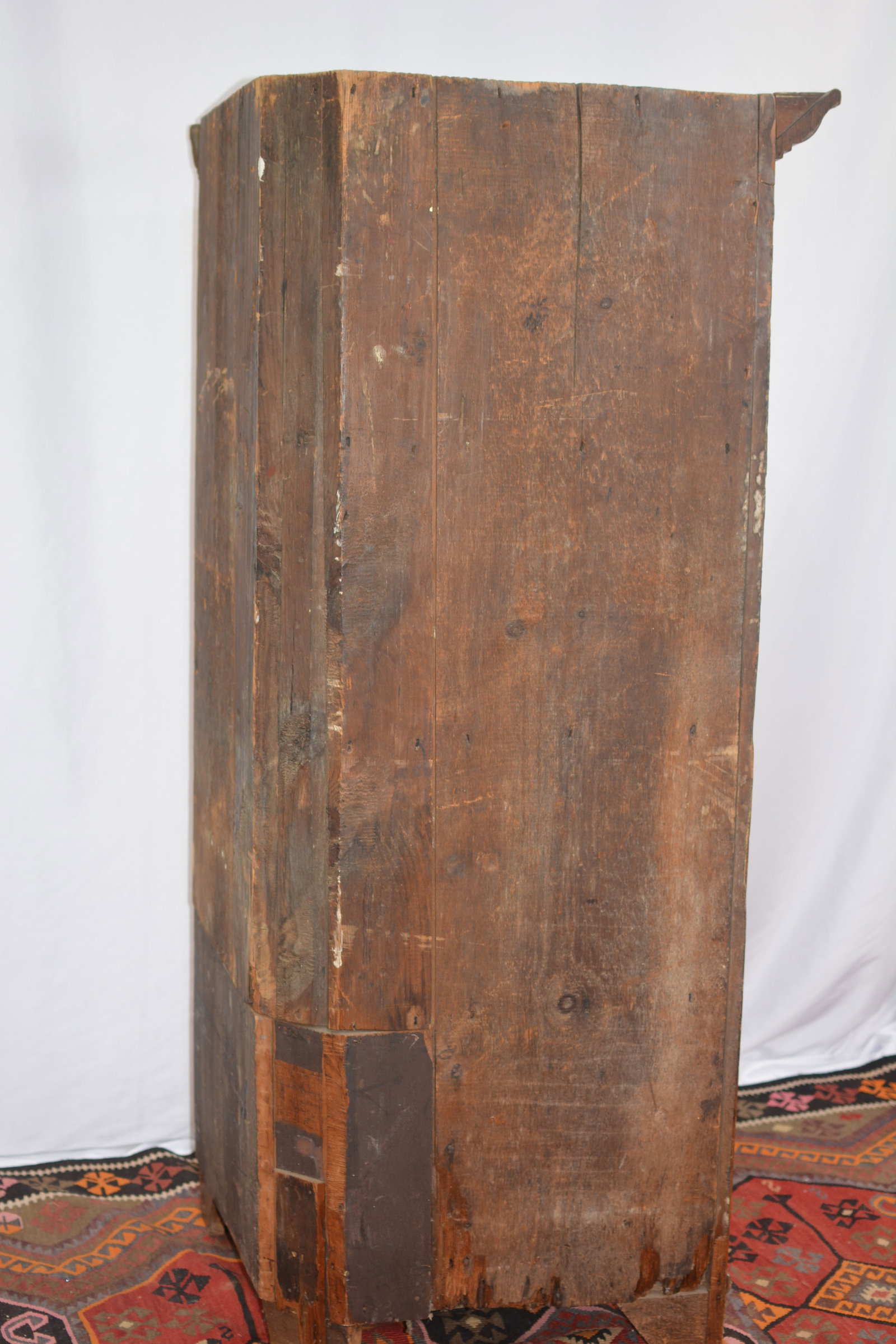 Antique pine corner cupboard - 7