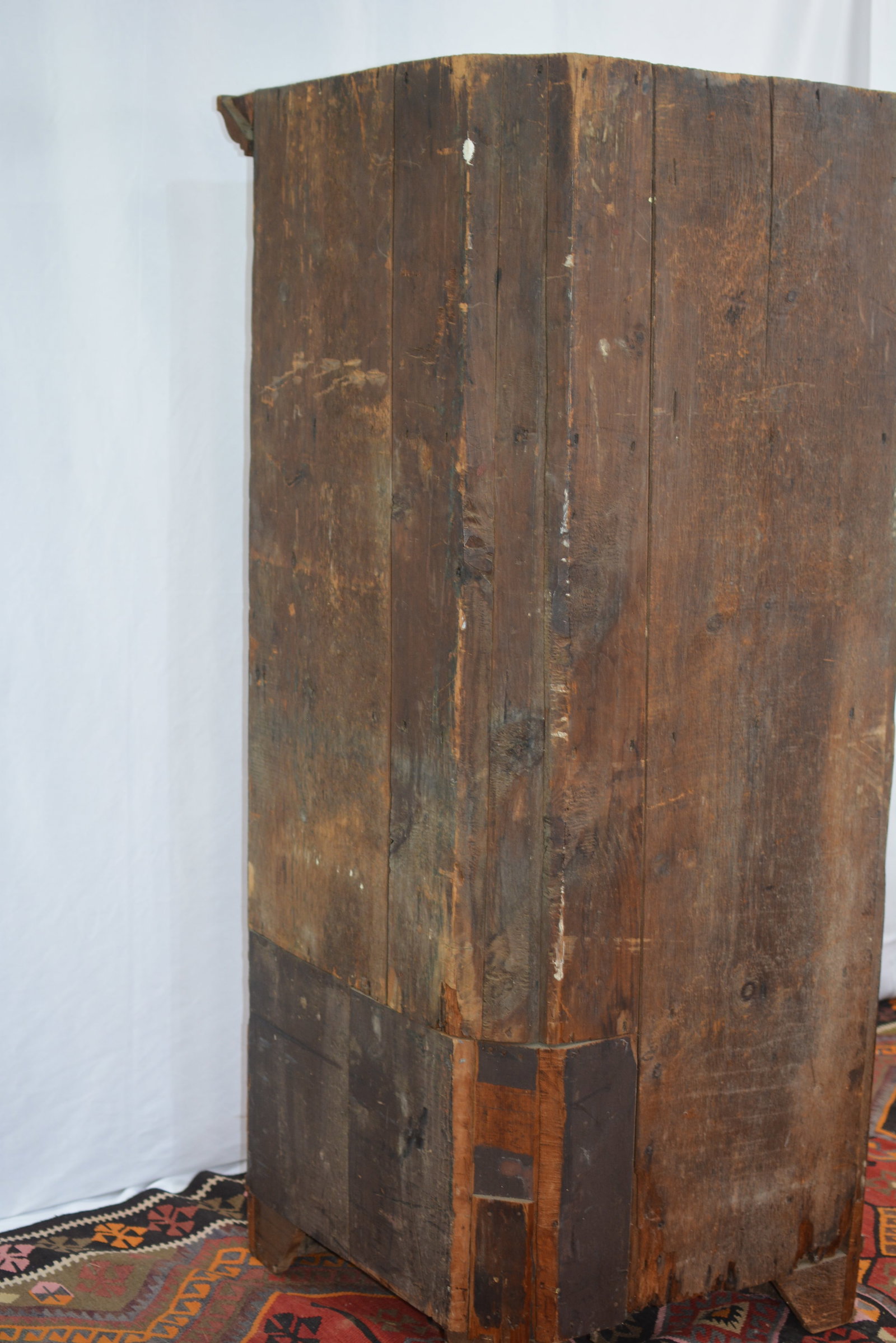 Antique pine corner cupboard - 8