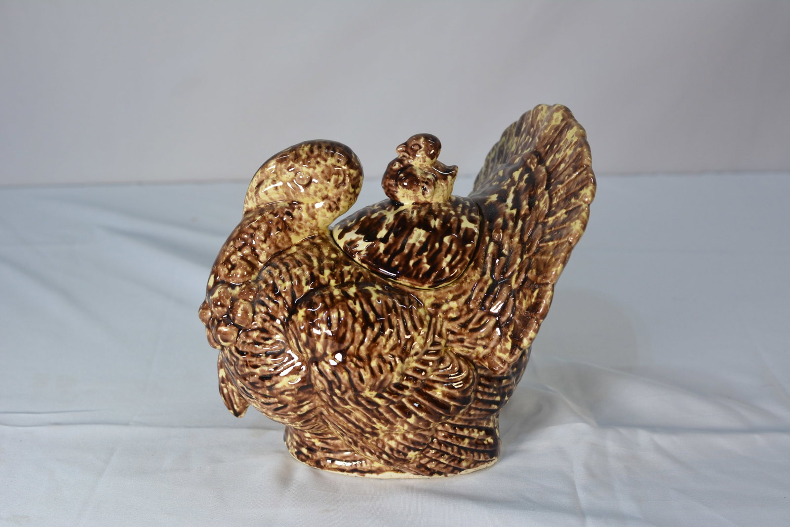 Yellow Ware Turkey Cookie Jar - 2